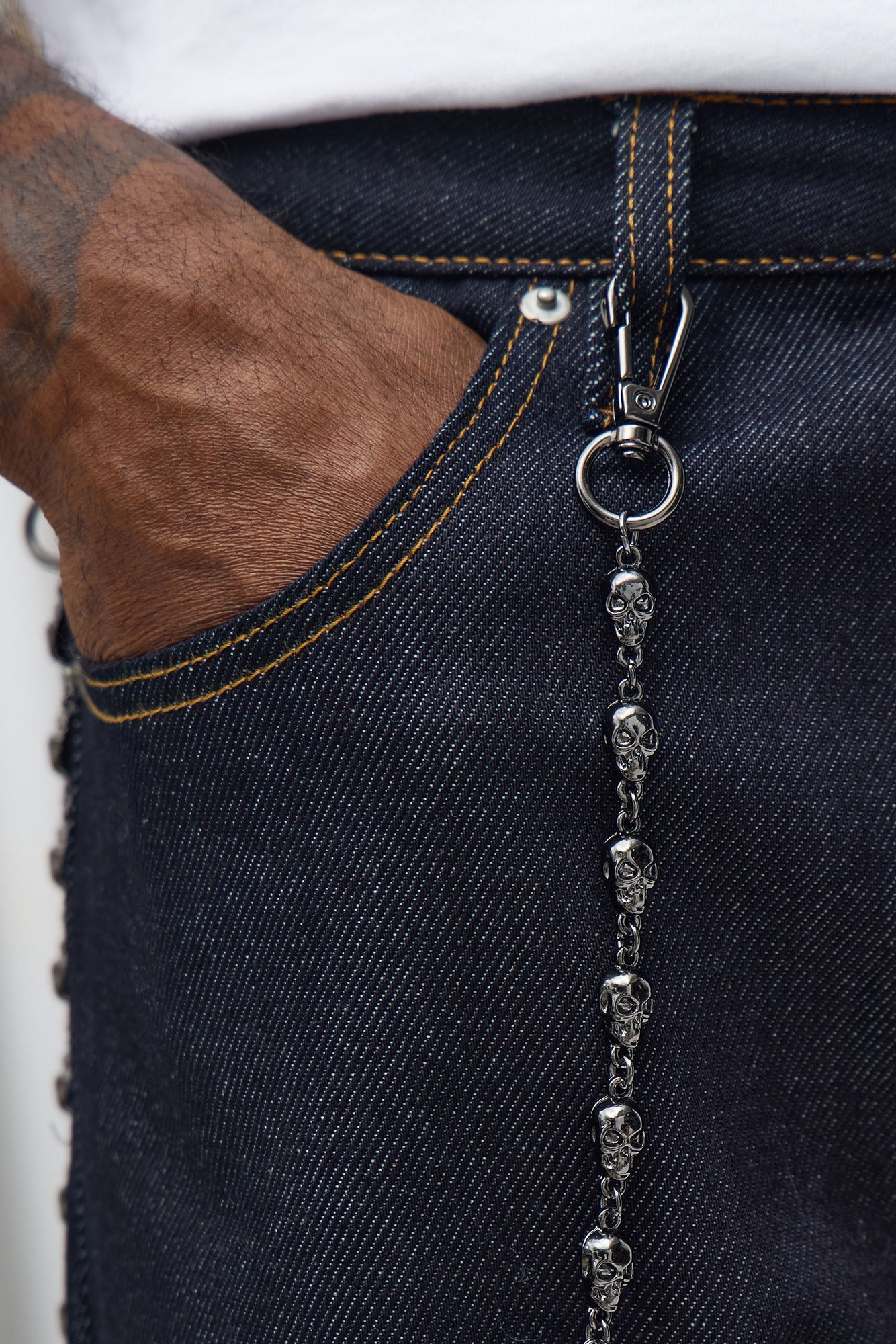 9 MM Skull Pant Chain - Gunmetal