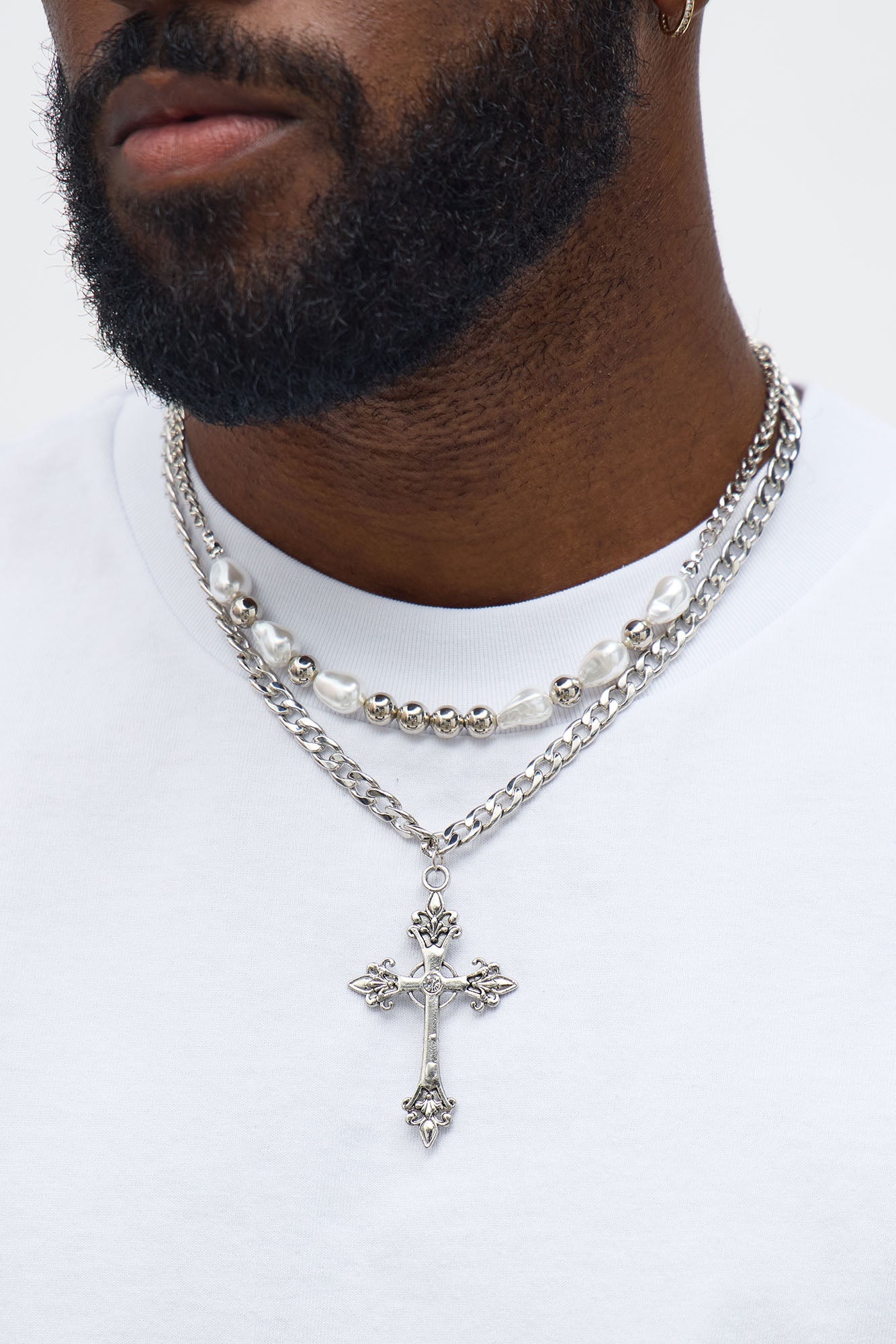 Prodigy Pendant Necklace Set - Silver