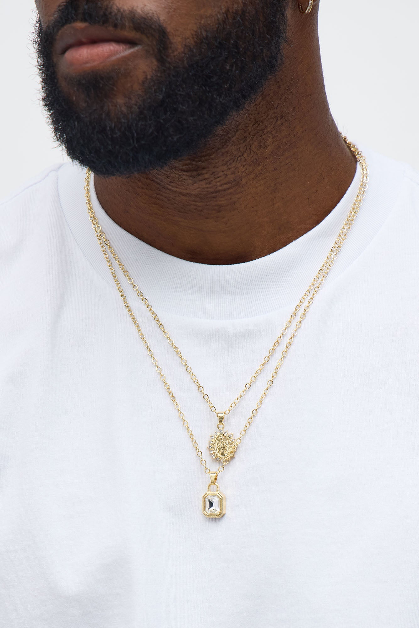 Guadalupe & Amulet Necklace Set - Gold