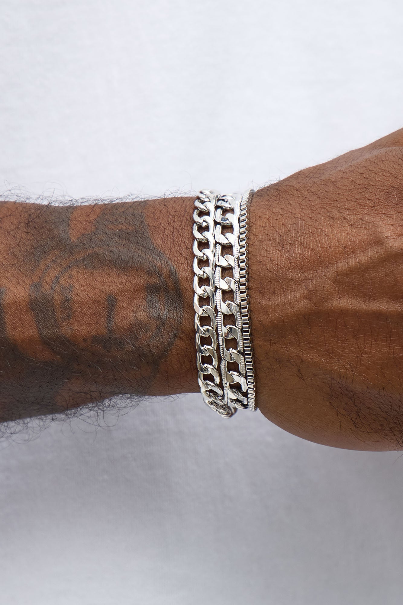 Sleek Style 5 Piece Bracelet Set - Silver