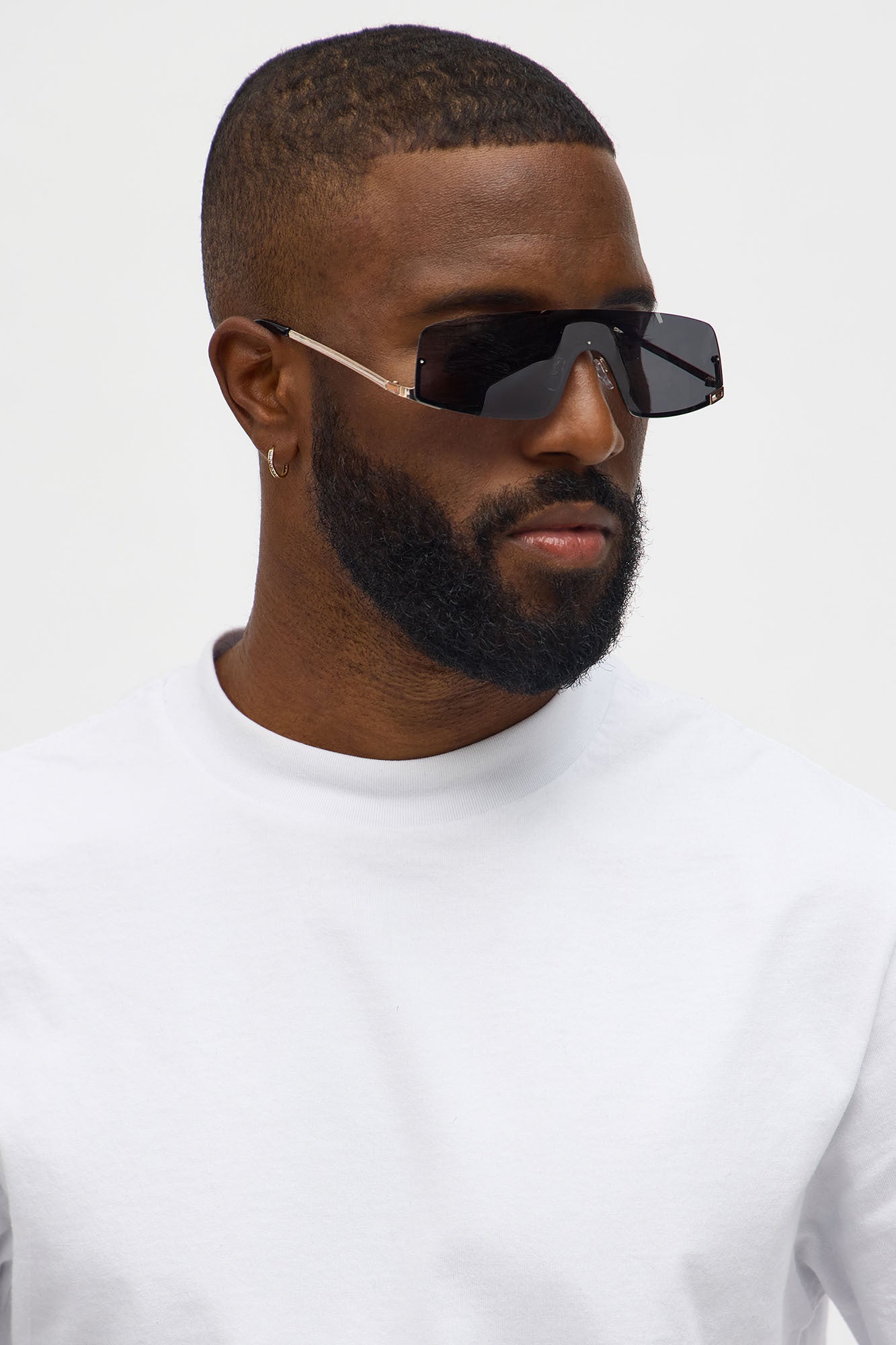 Next Up Shield Metal Frame Sunglasses - Gold/Black