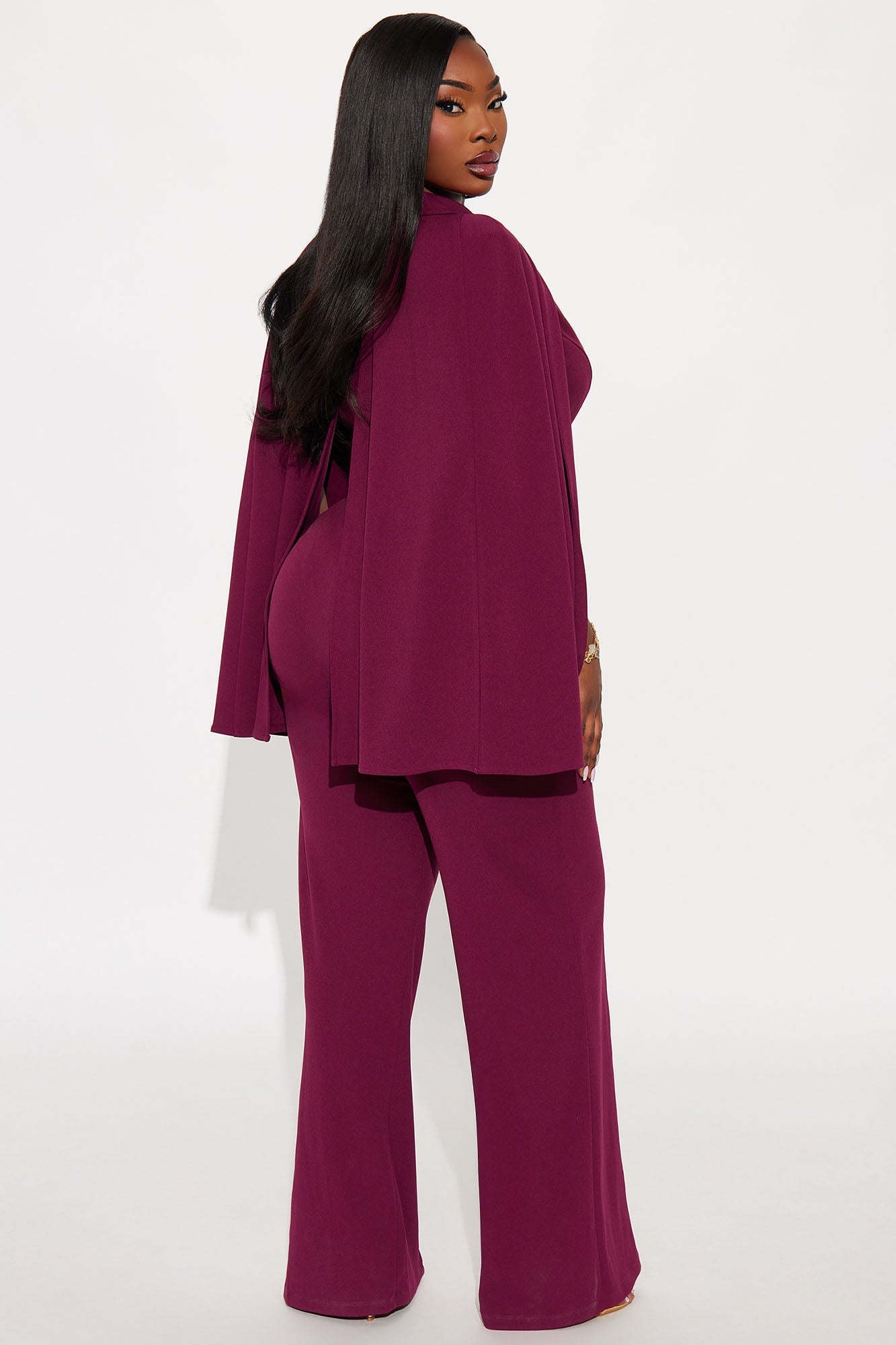 High Standards Draped Jumpsuit - Wine