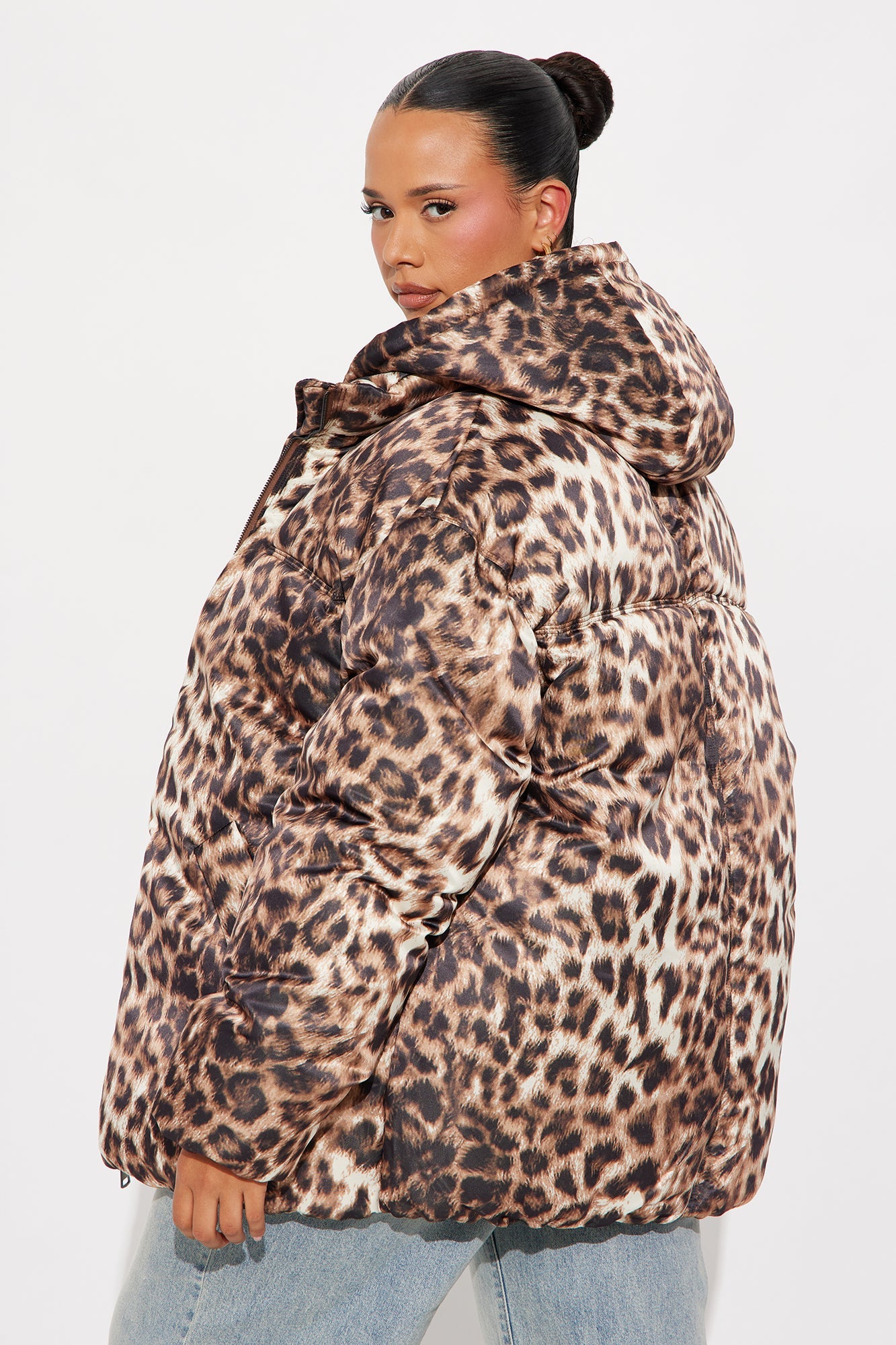 Lose Control Leopard Puffer Jacket - Leopard