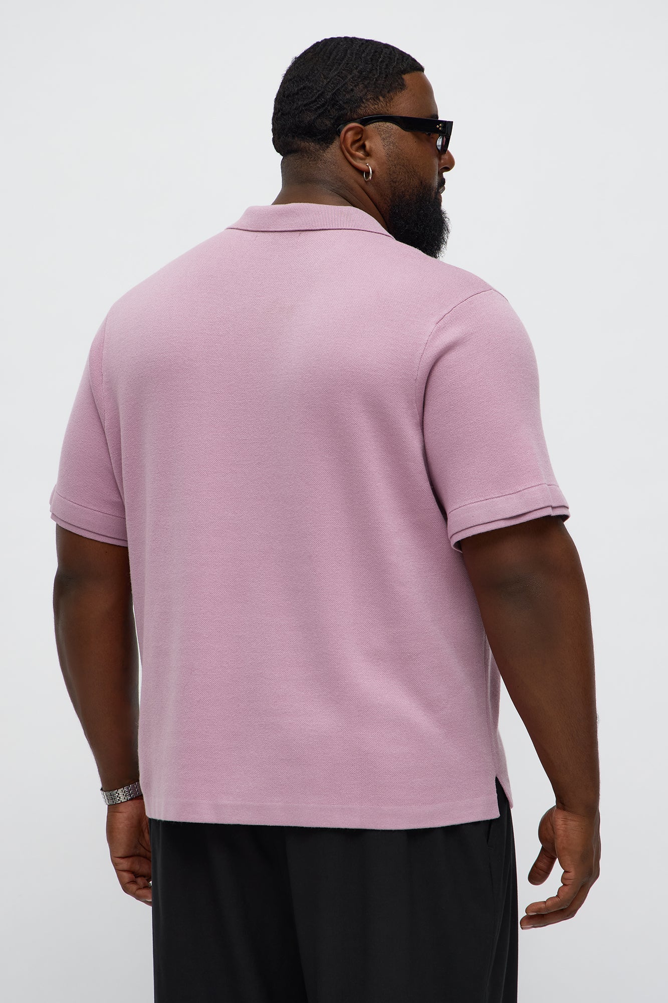 Elevated The Slate Knit Polo - Mauve