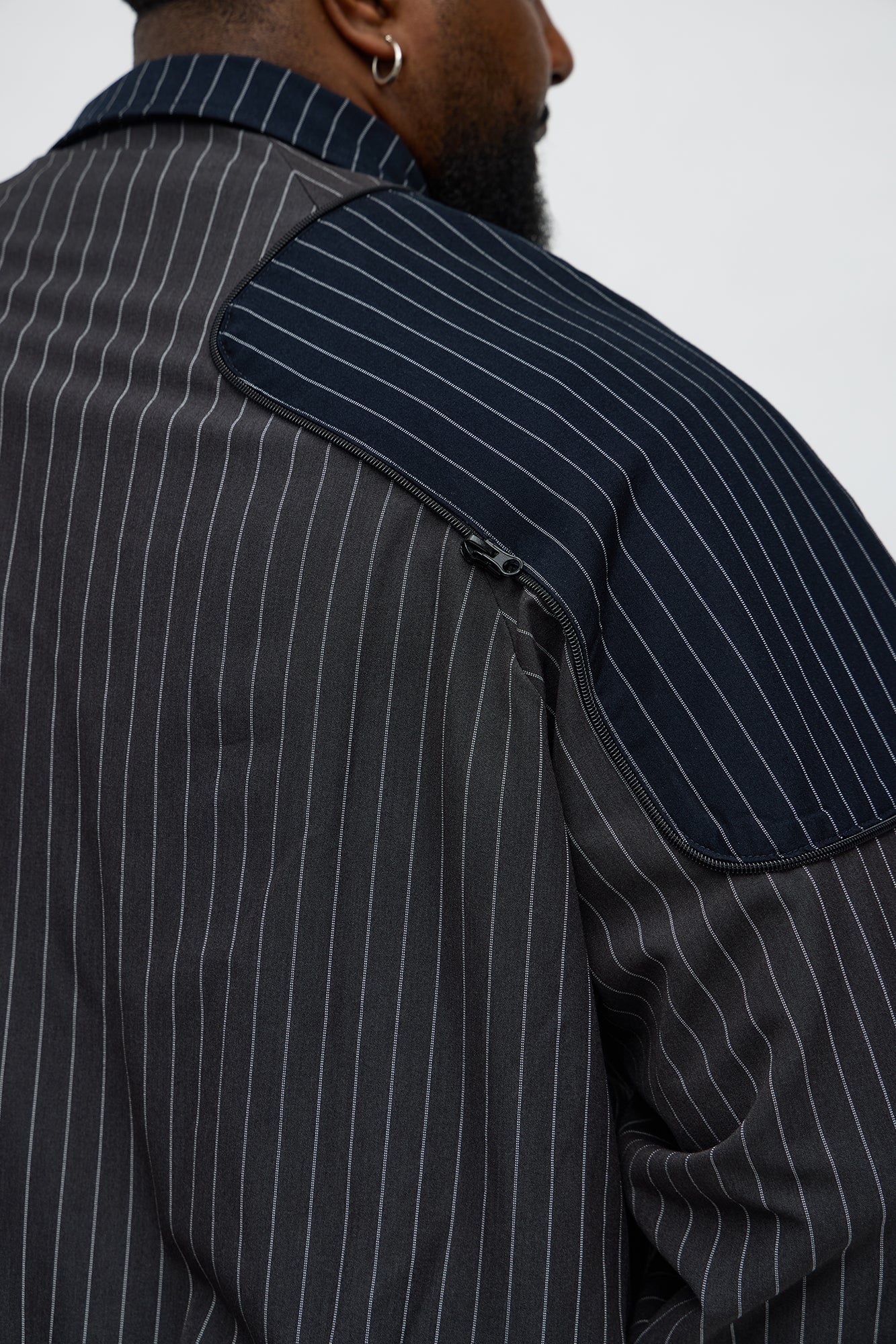 Too Easy Formal Bomber Jacket - Grey/combo