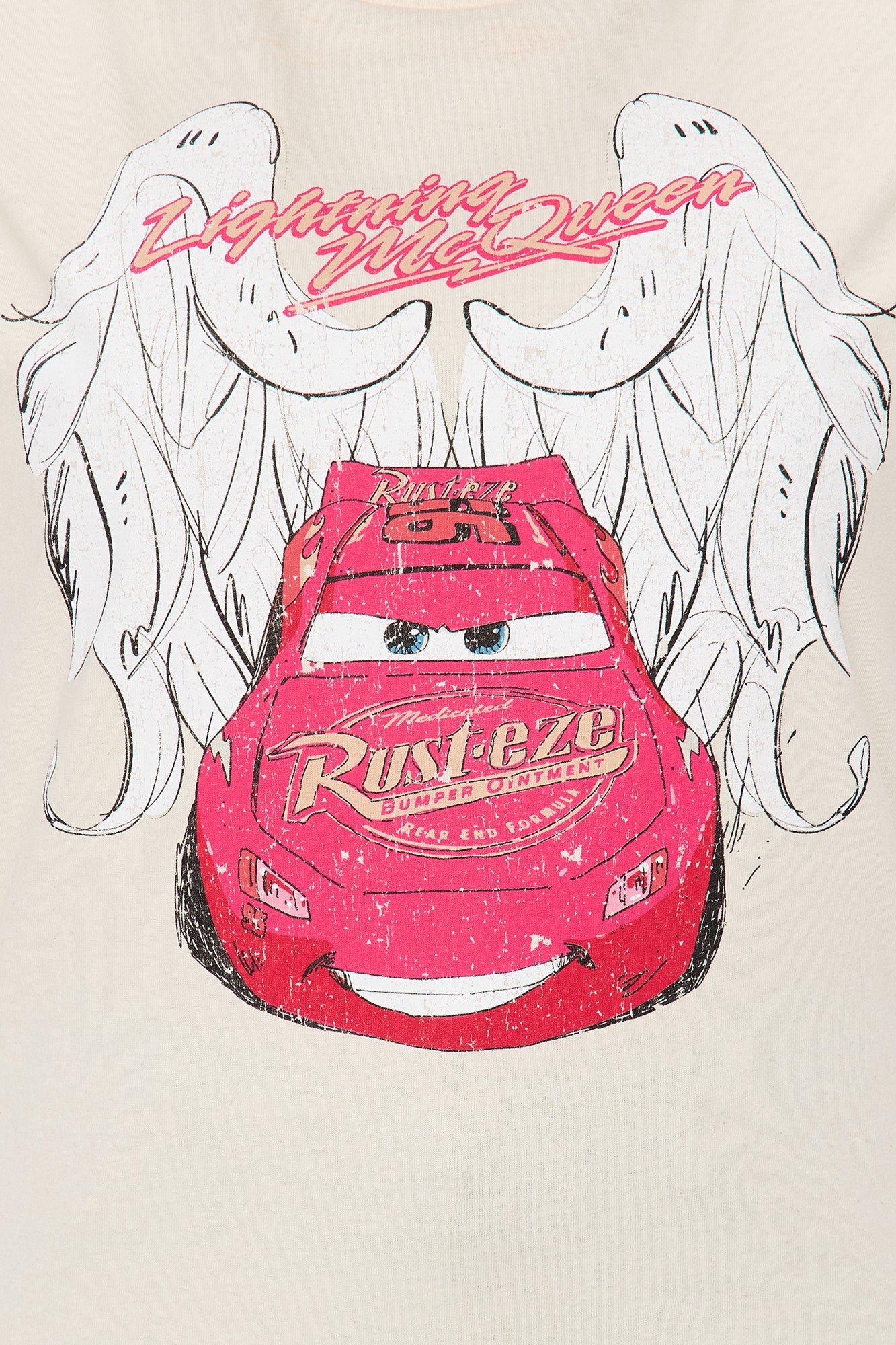 Cars Angel Wings Tee - Cream