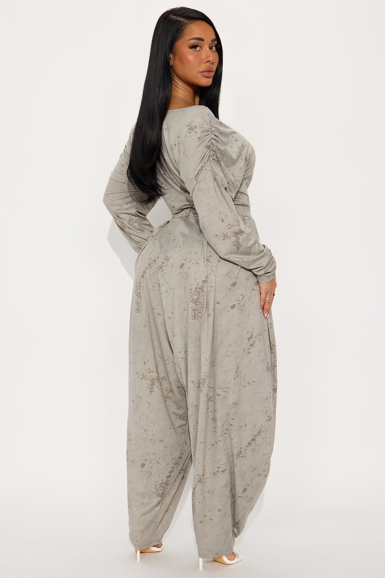 Becky Balloon Jogger Jumpsuit - Grey