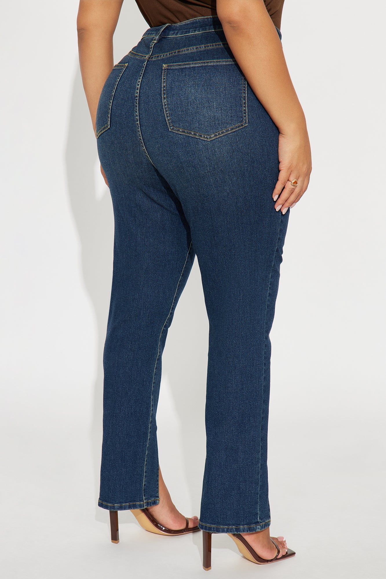 Strut Your Stuff Split Hem Skinny Jean - Dark Wash