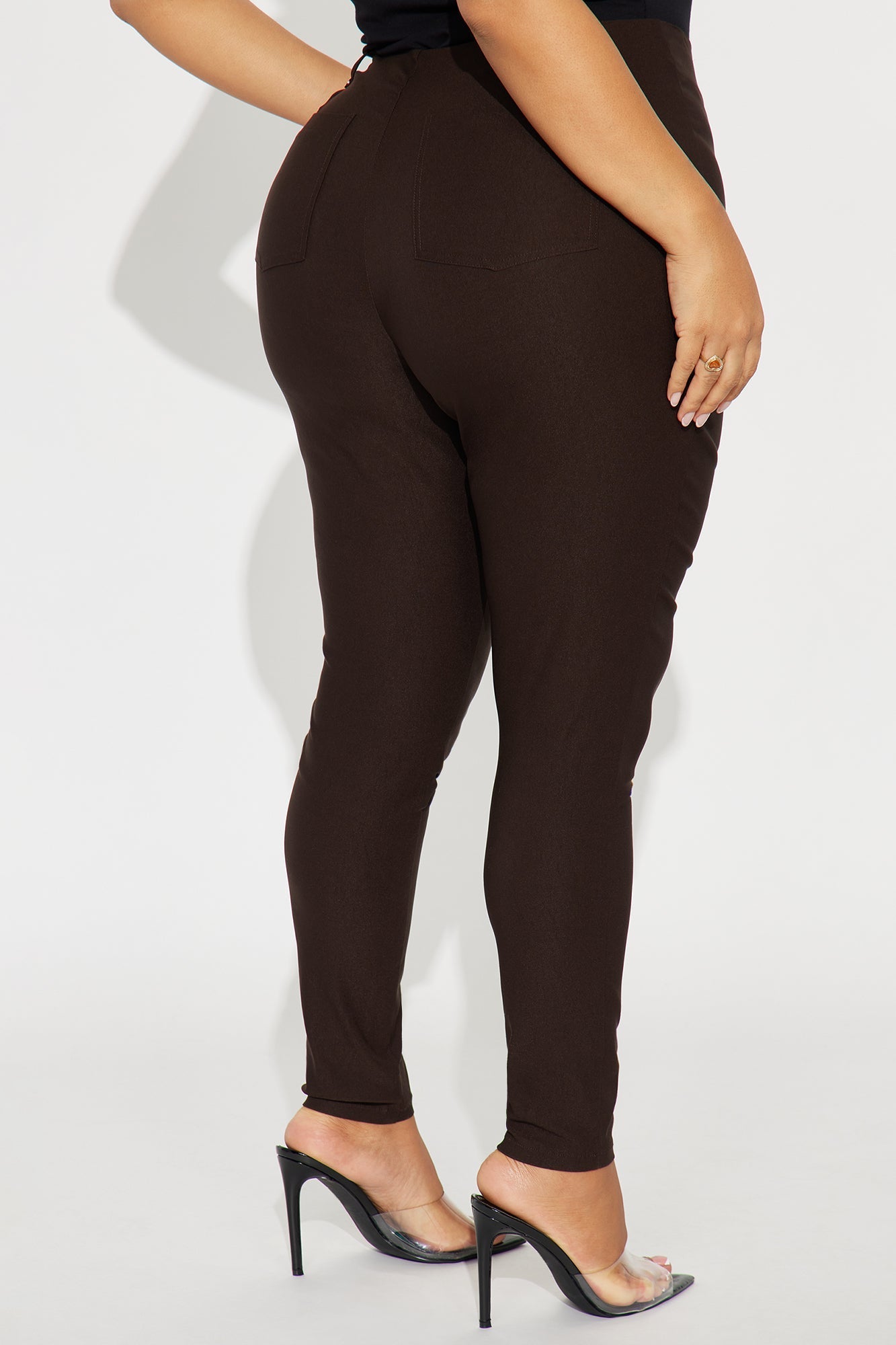 Bet On It Tie Up Skinny Pant 29″ - Chocolate