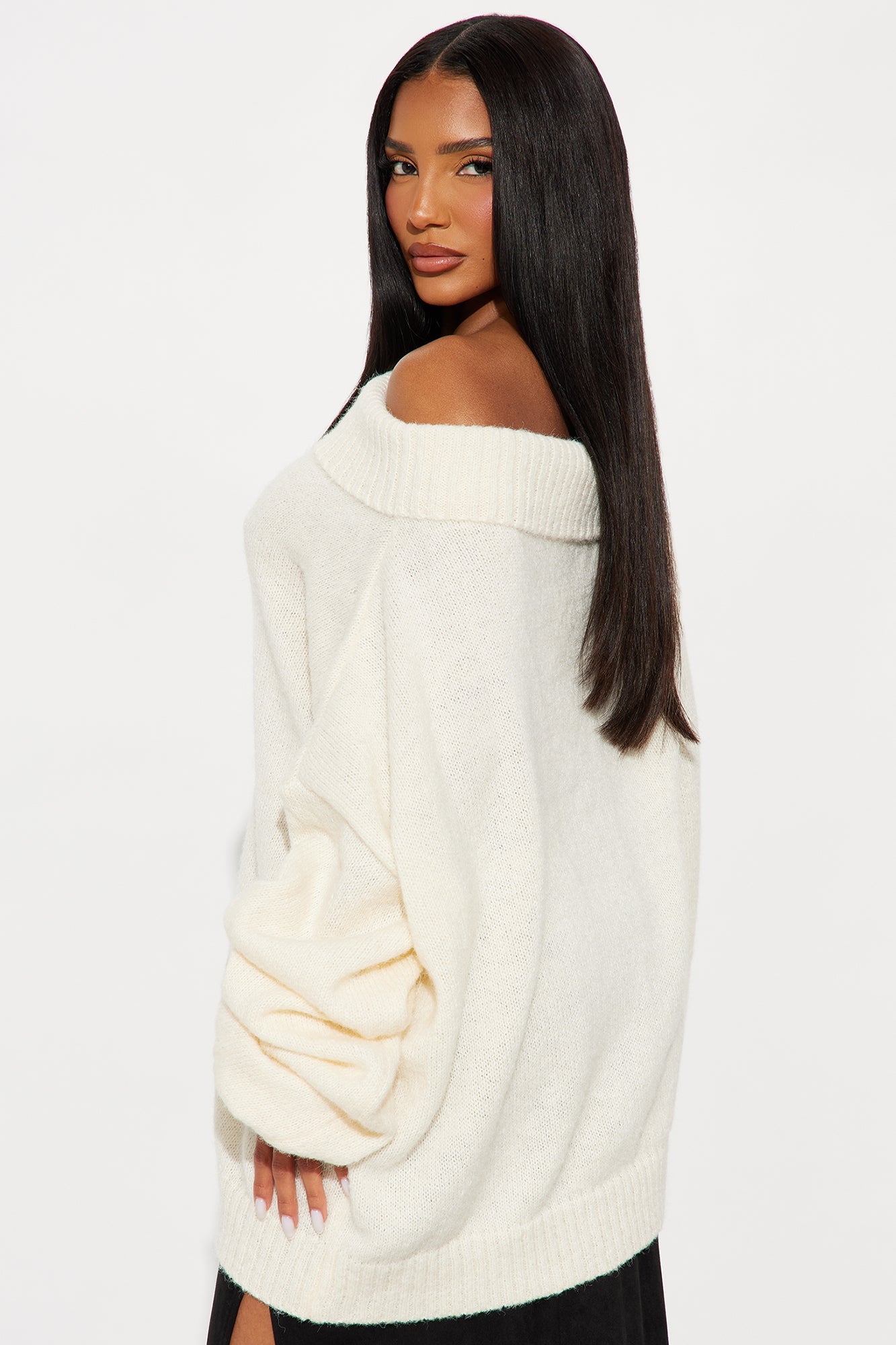 Casual Slay Oversized Sweater - Ivory