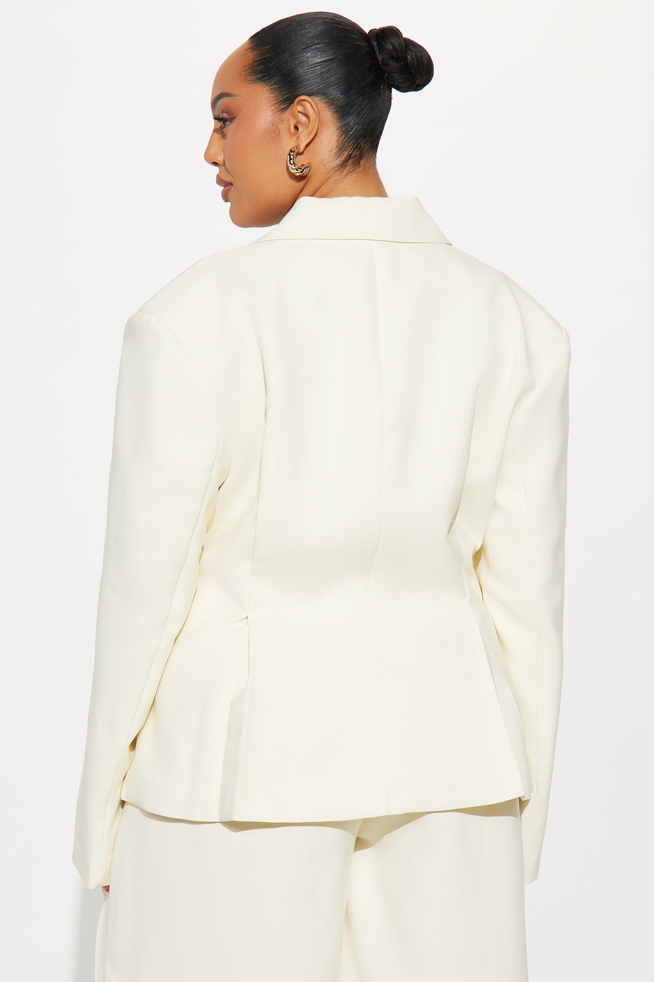 Luxe Living Pleated Blazer - Ivory