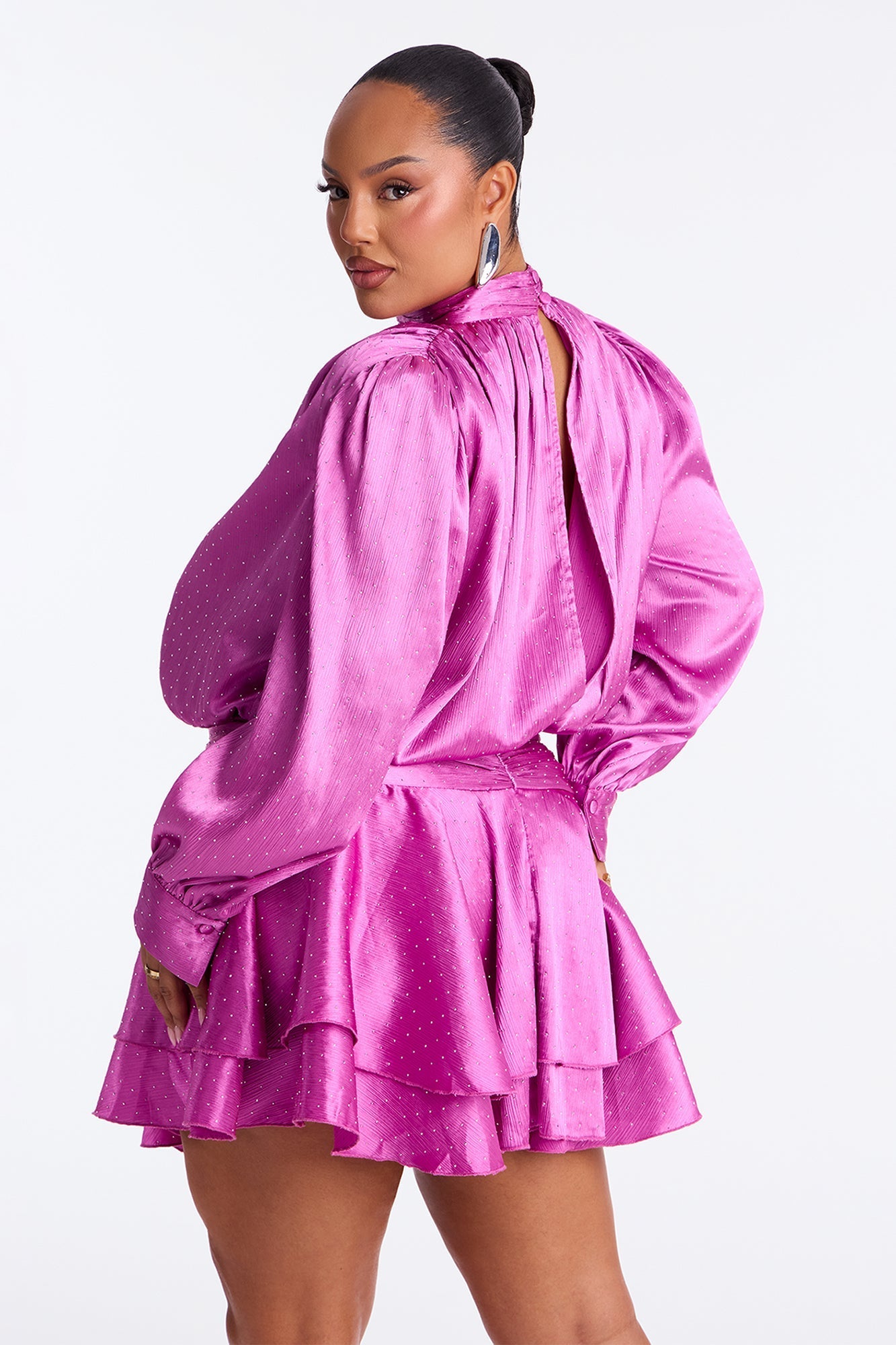 Adore You Embellished Mini Dress - Pink