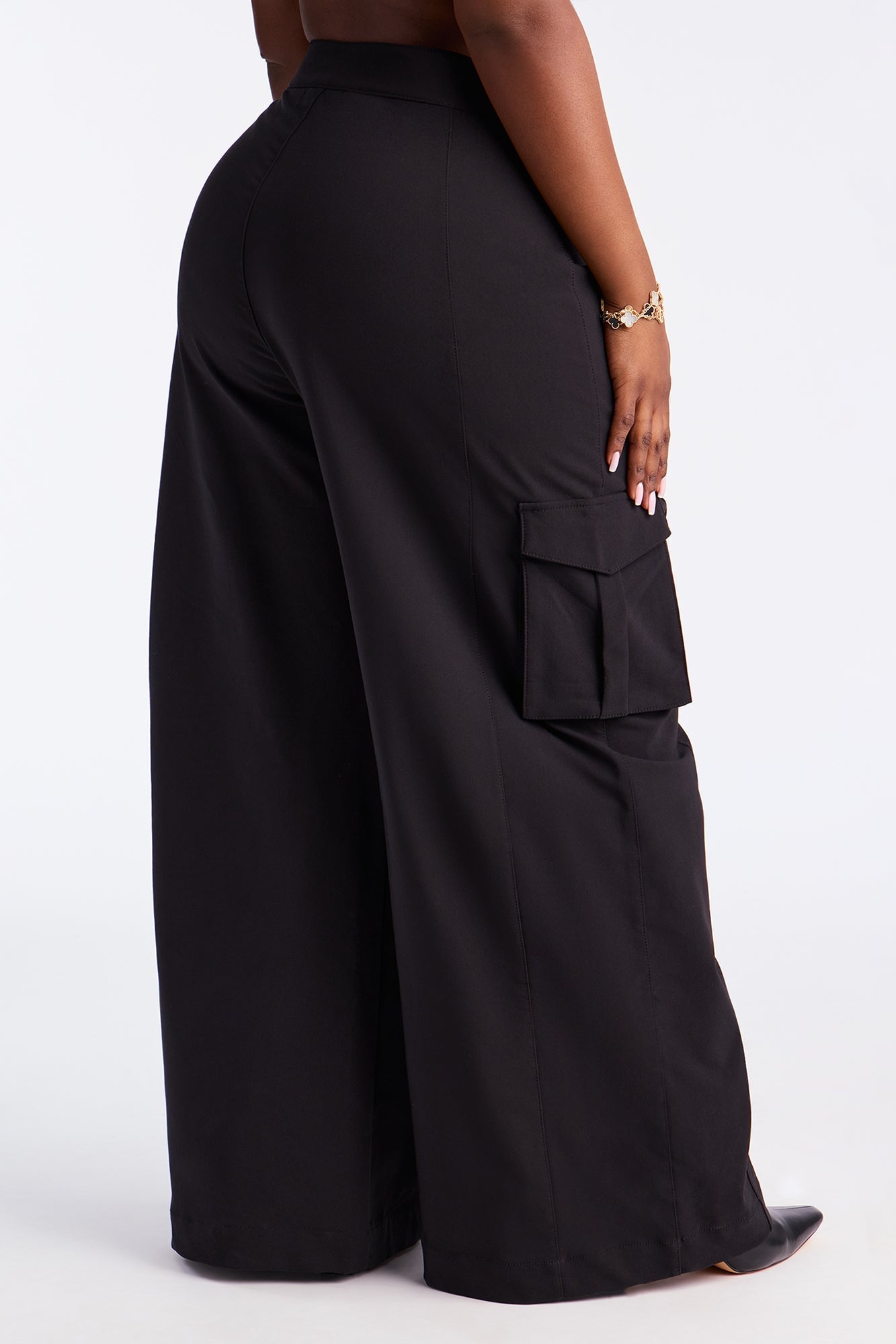 Rebel Heart Extreme Wide Leg Cargo Pant 32″ - Black