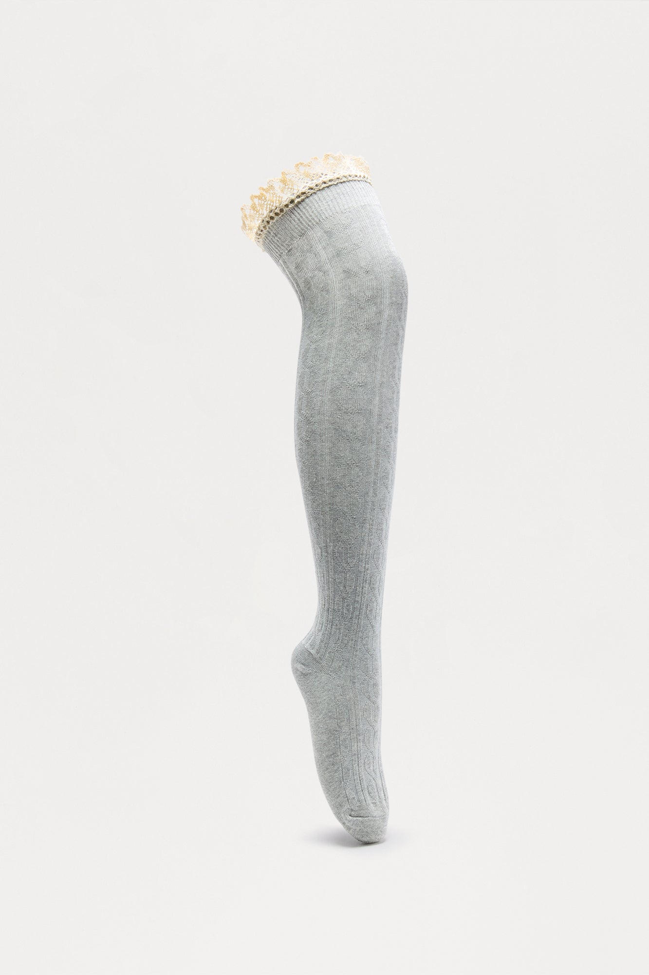 Dolly Knee High Socks - Grey/combo