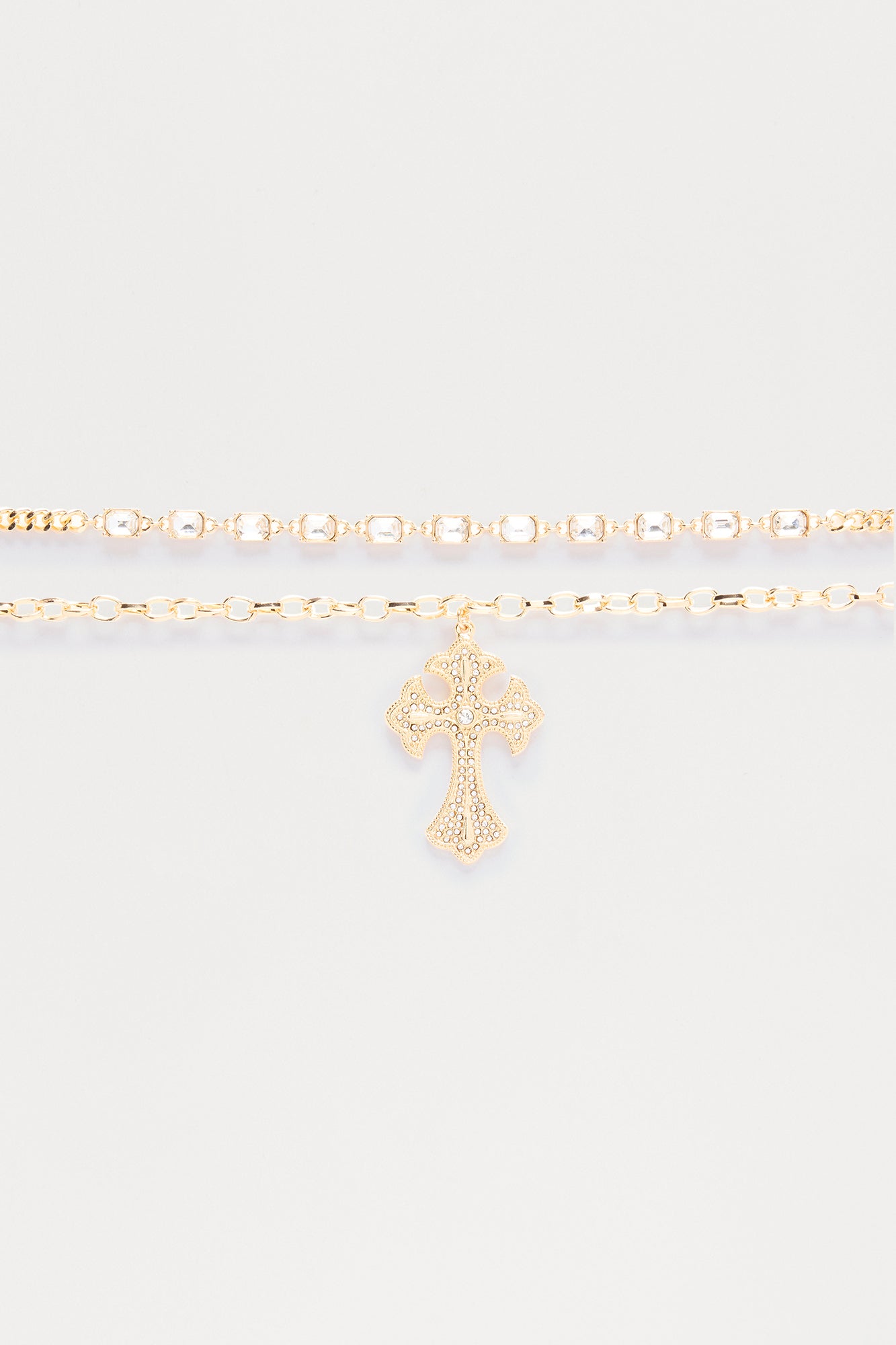 Healing Powers Layered Choker Necklace - Gold