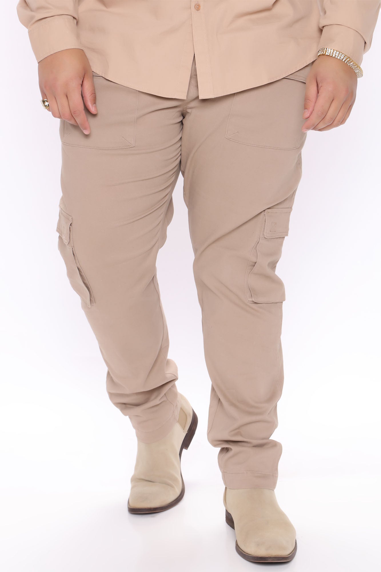 Cadet Utility Slim Cargo Pants - Khaki
