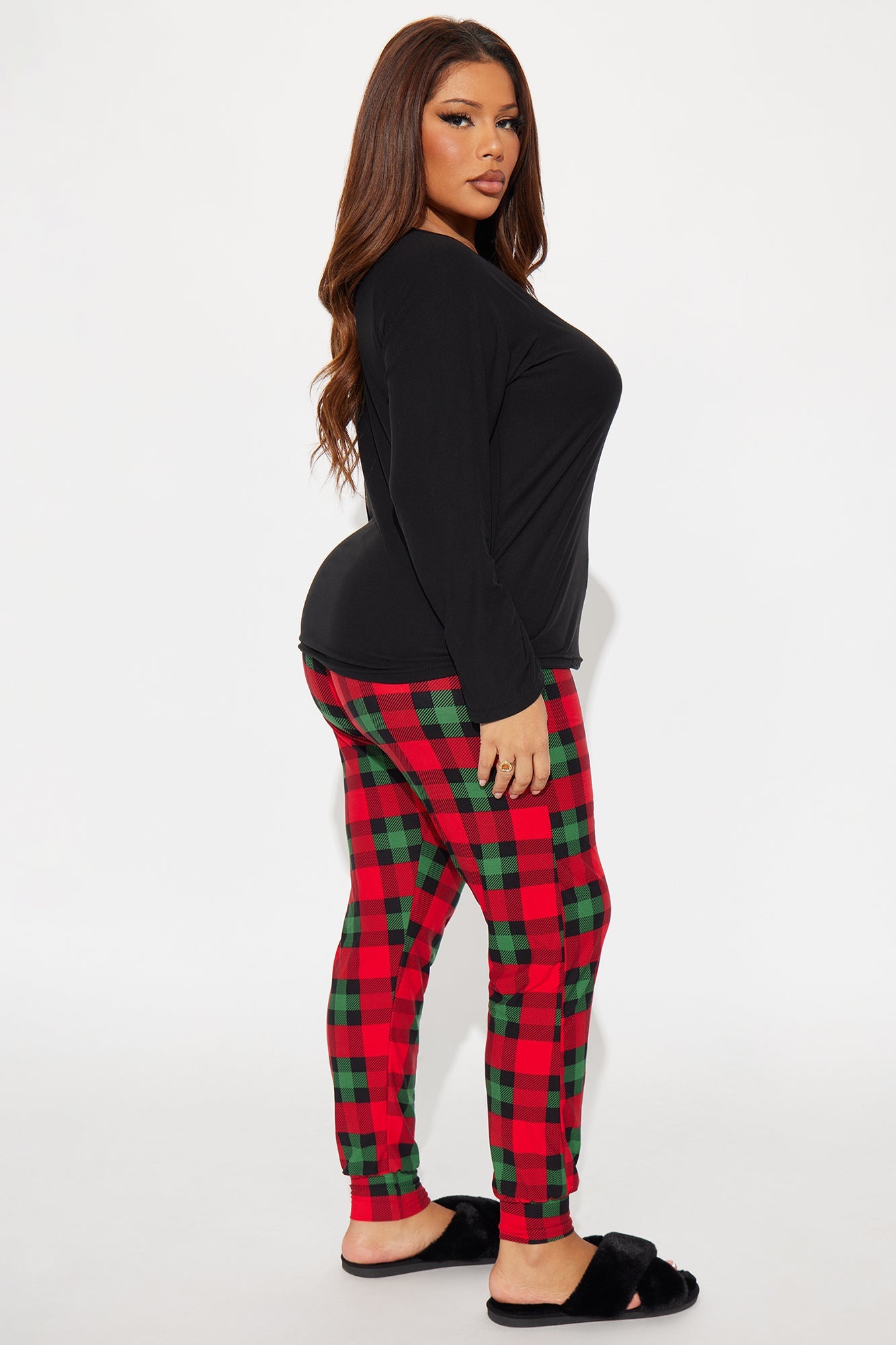 Feliz Navidad Matching Family Long Sleeve PJ Jogger Set - Black/combo