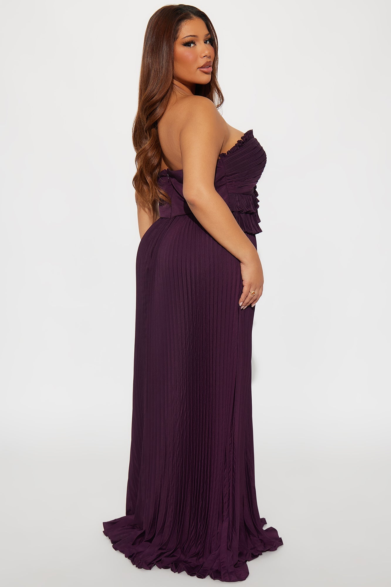 Loud Love Strapless Gown - Plum