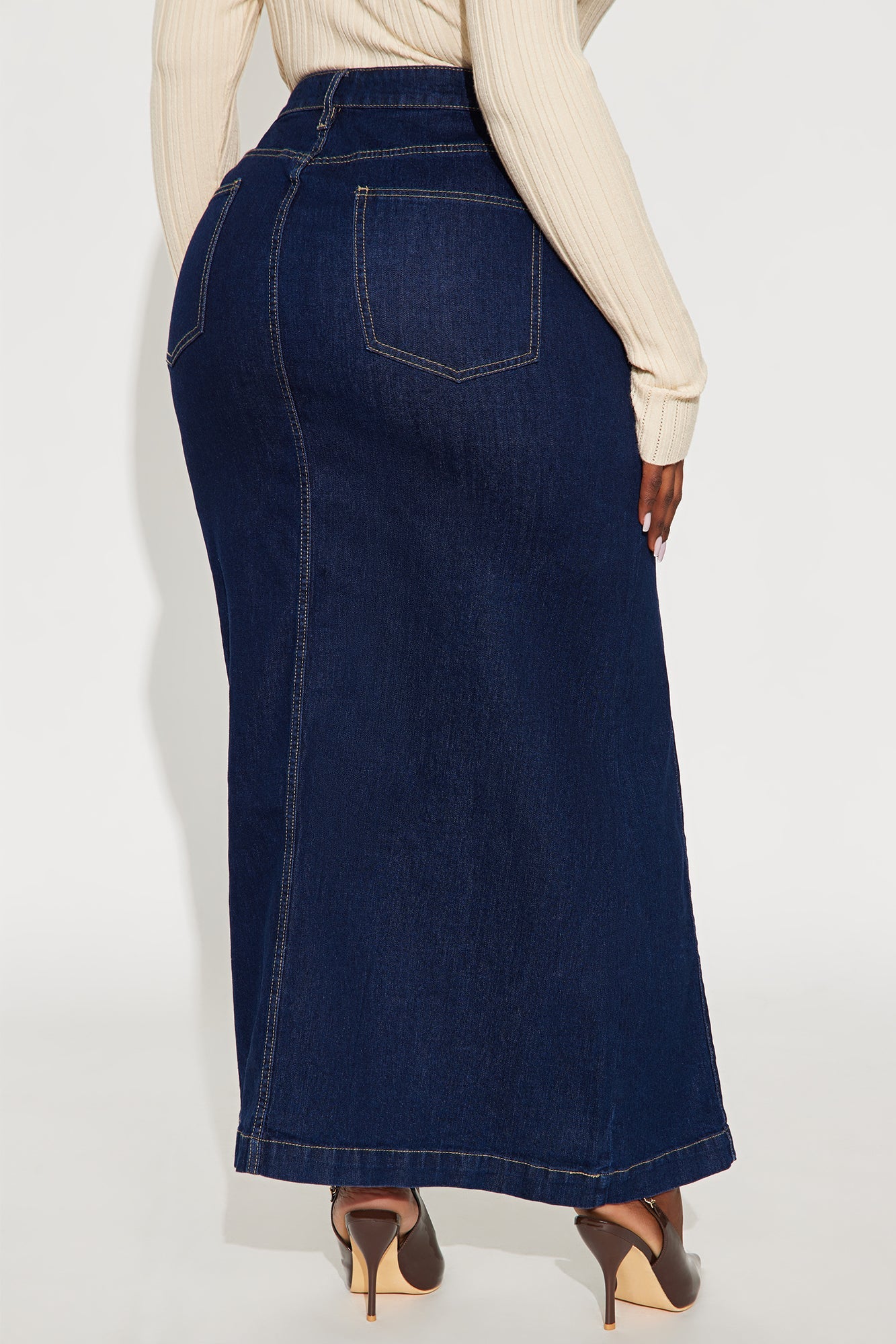 Colby Denim Mermaid Maxi Skirt - Dark Wash