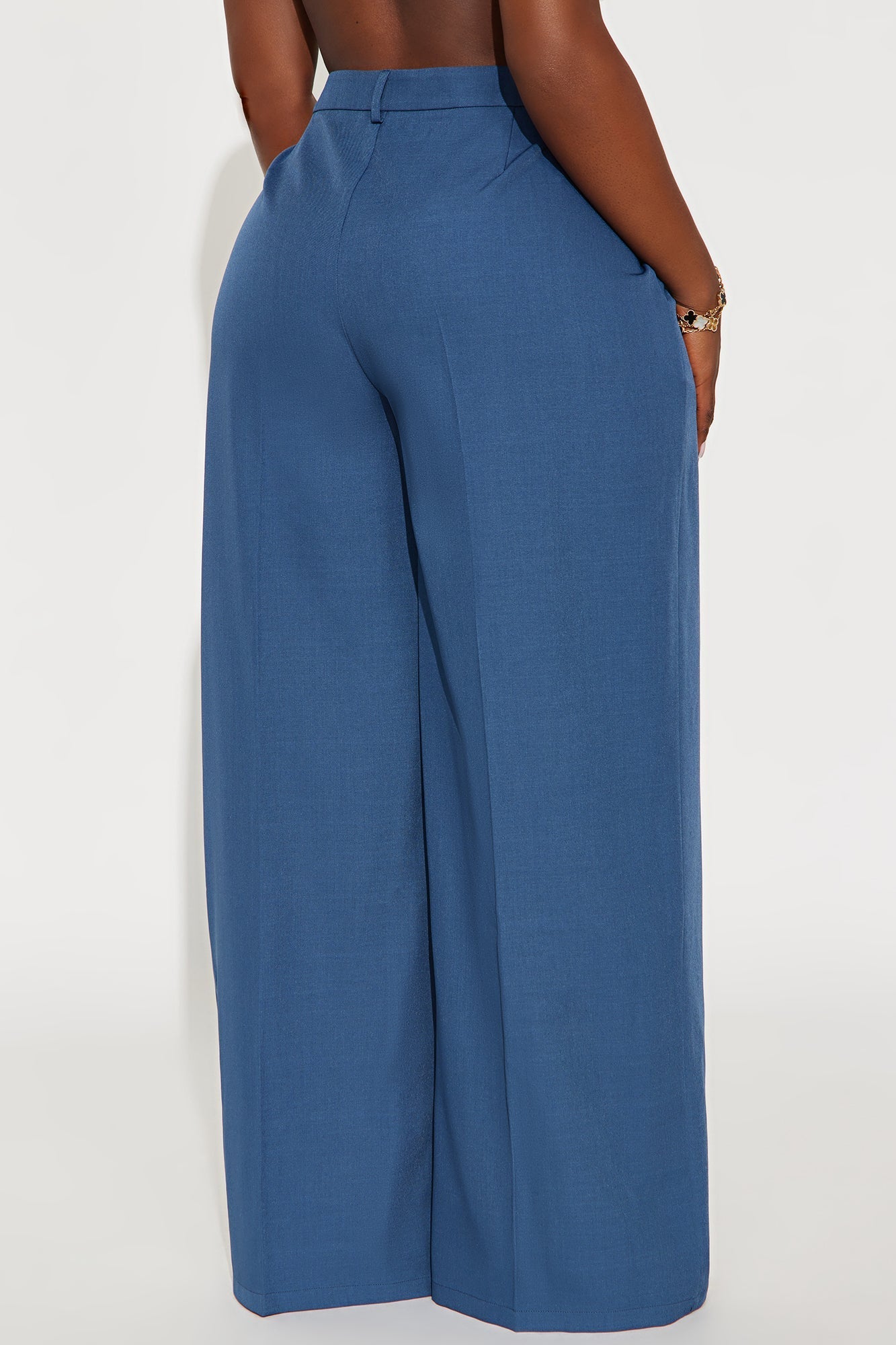 Boss Mentality Crepe Trousers - Blue