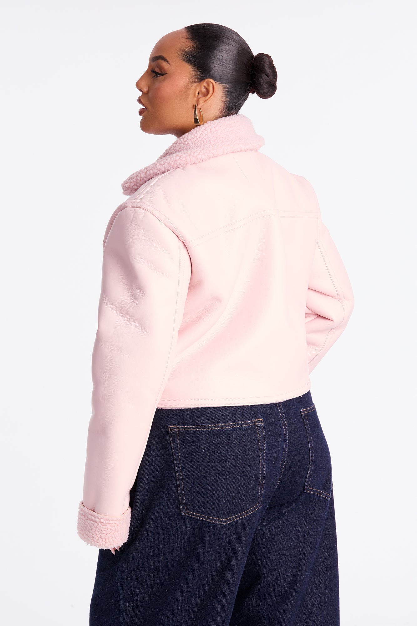 Downtown Girl Bomber Jacket - Pink