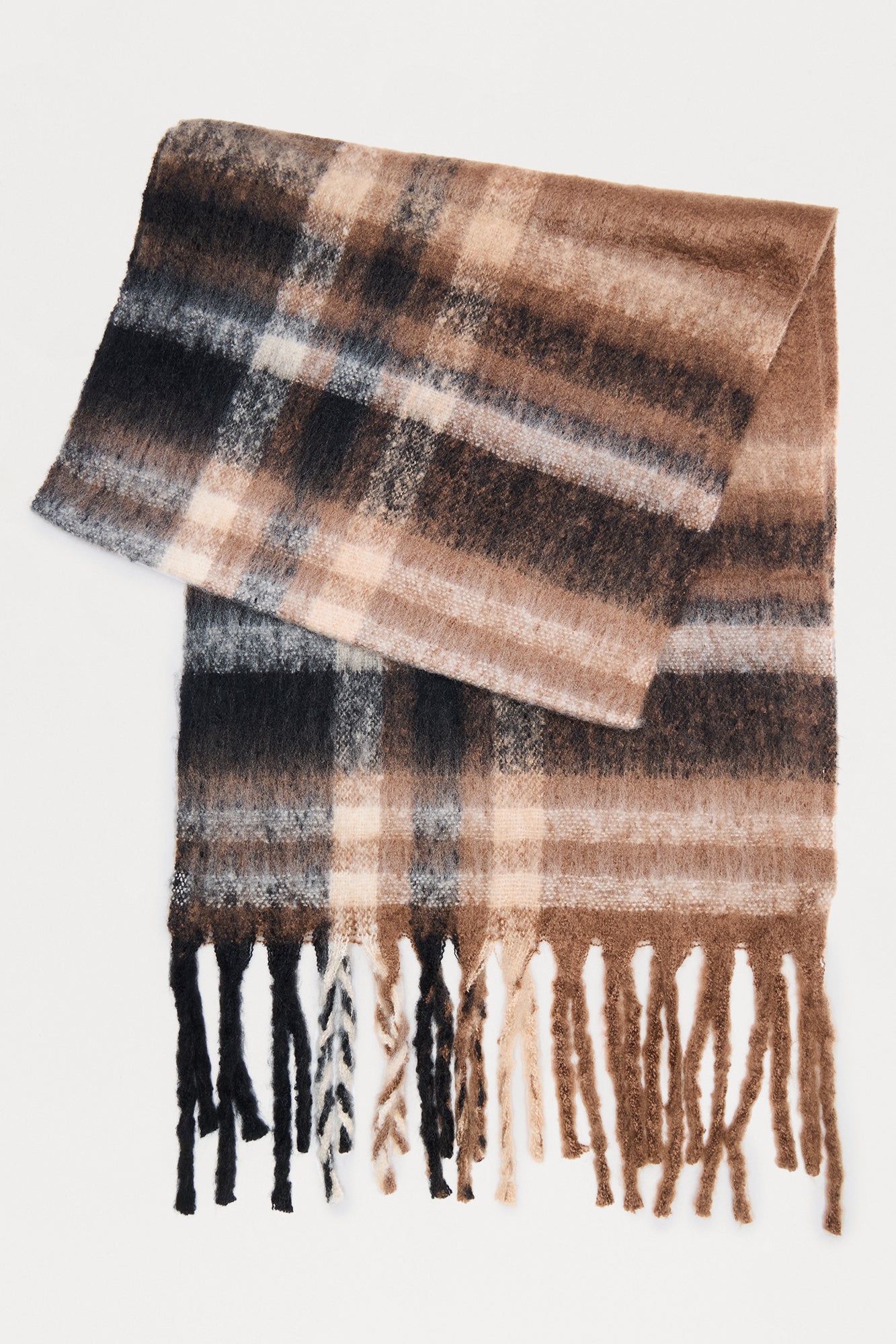 Mocha Latte Weather Scarf - Black/Brown