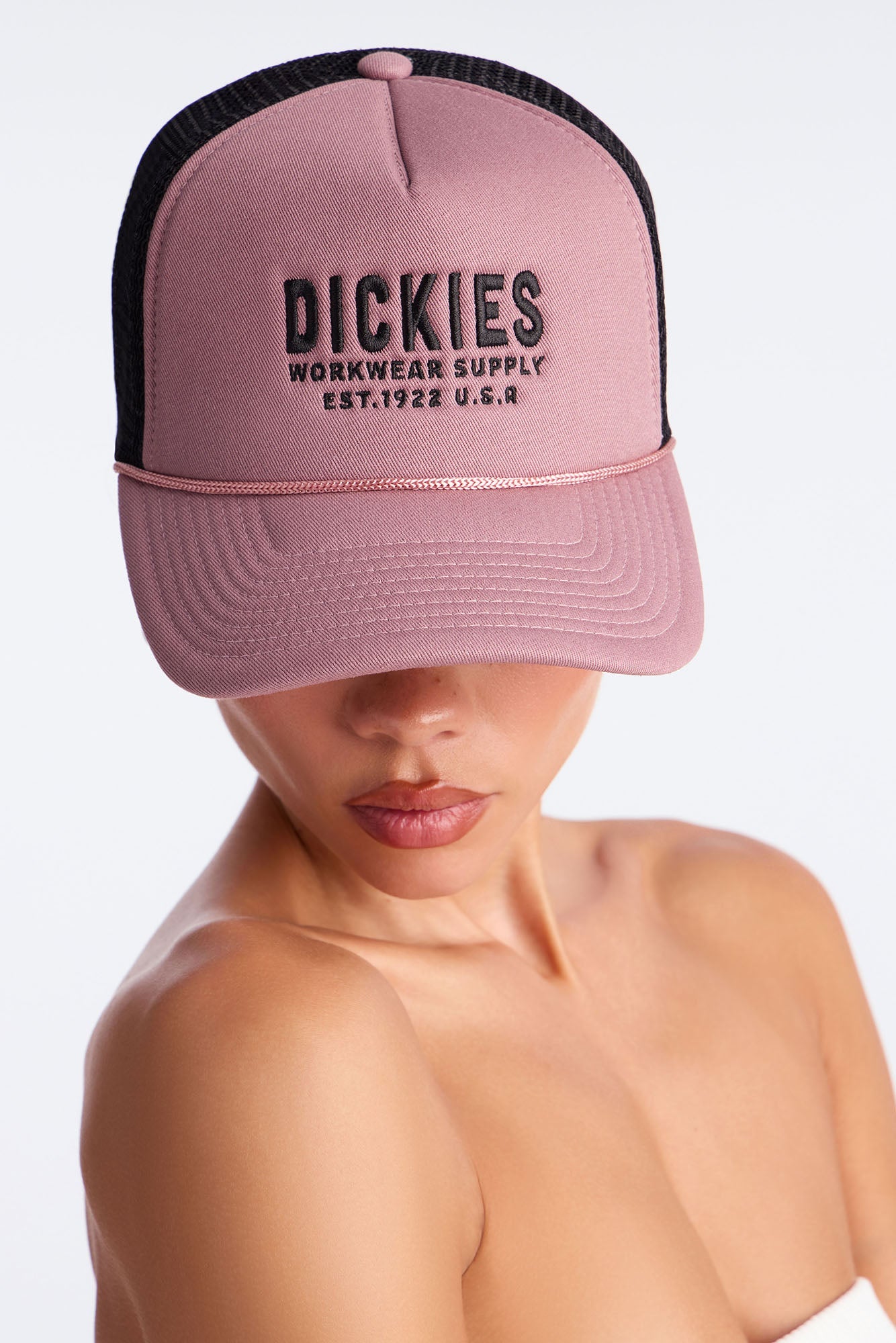 Dickies Mid Profile Twill Trucker - Pink
