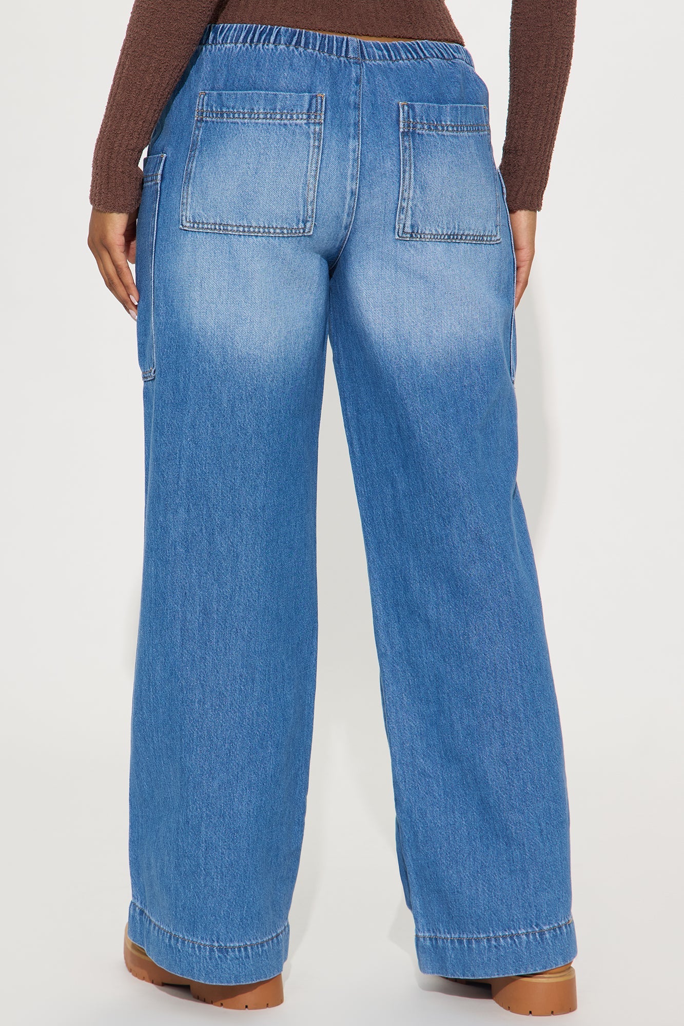 Wanderer Drapey Wide Leg Jeans - Medium Wash