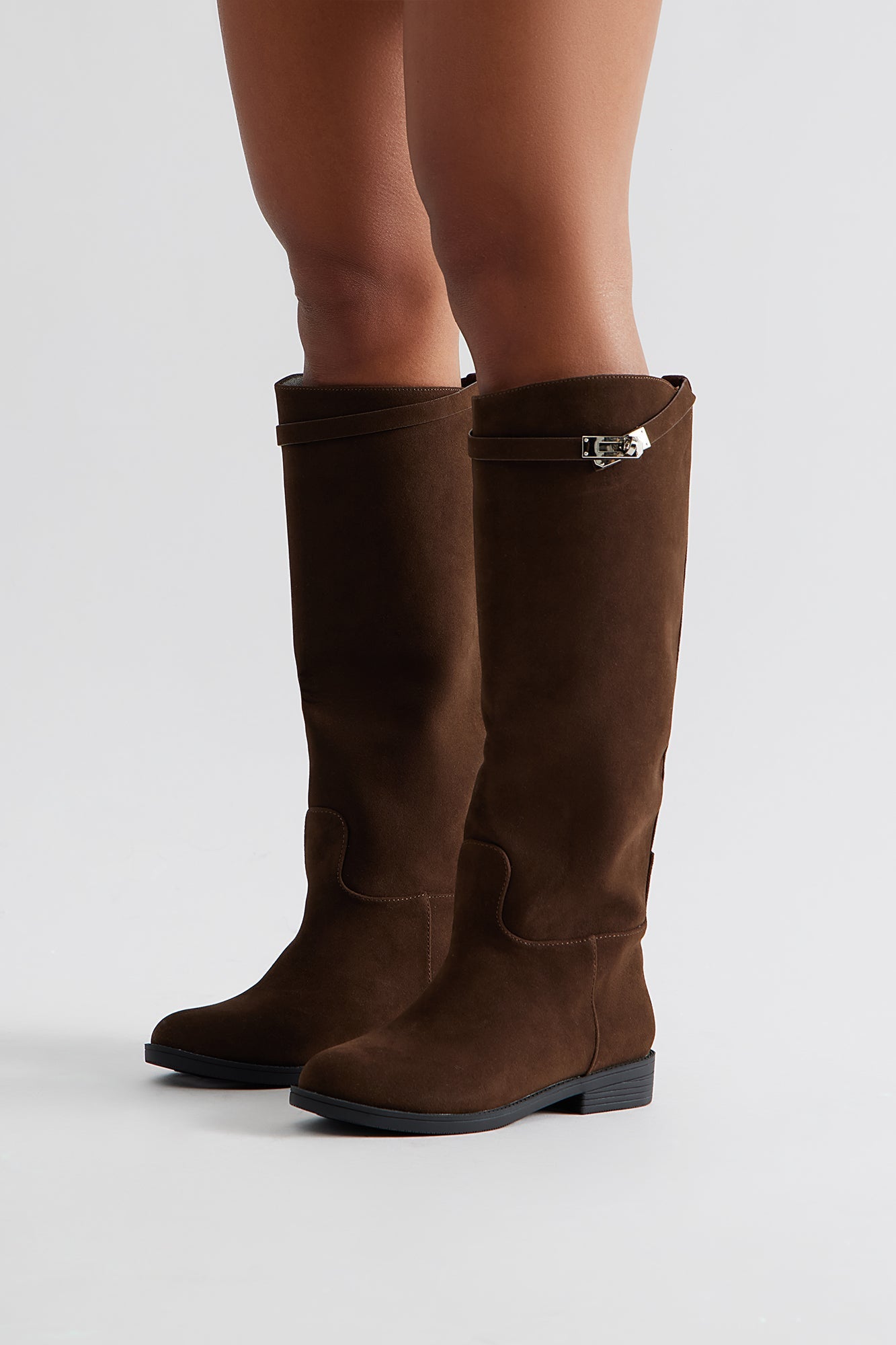 Franco Knee High Boots - Brown