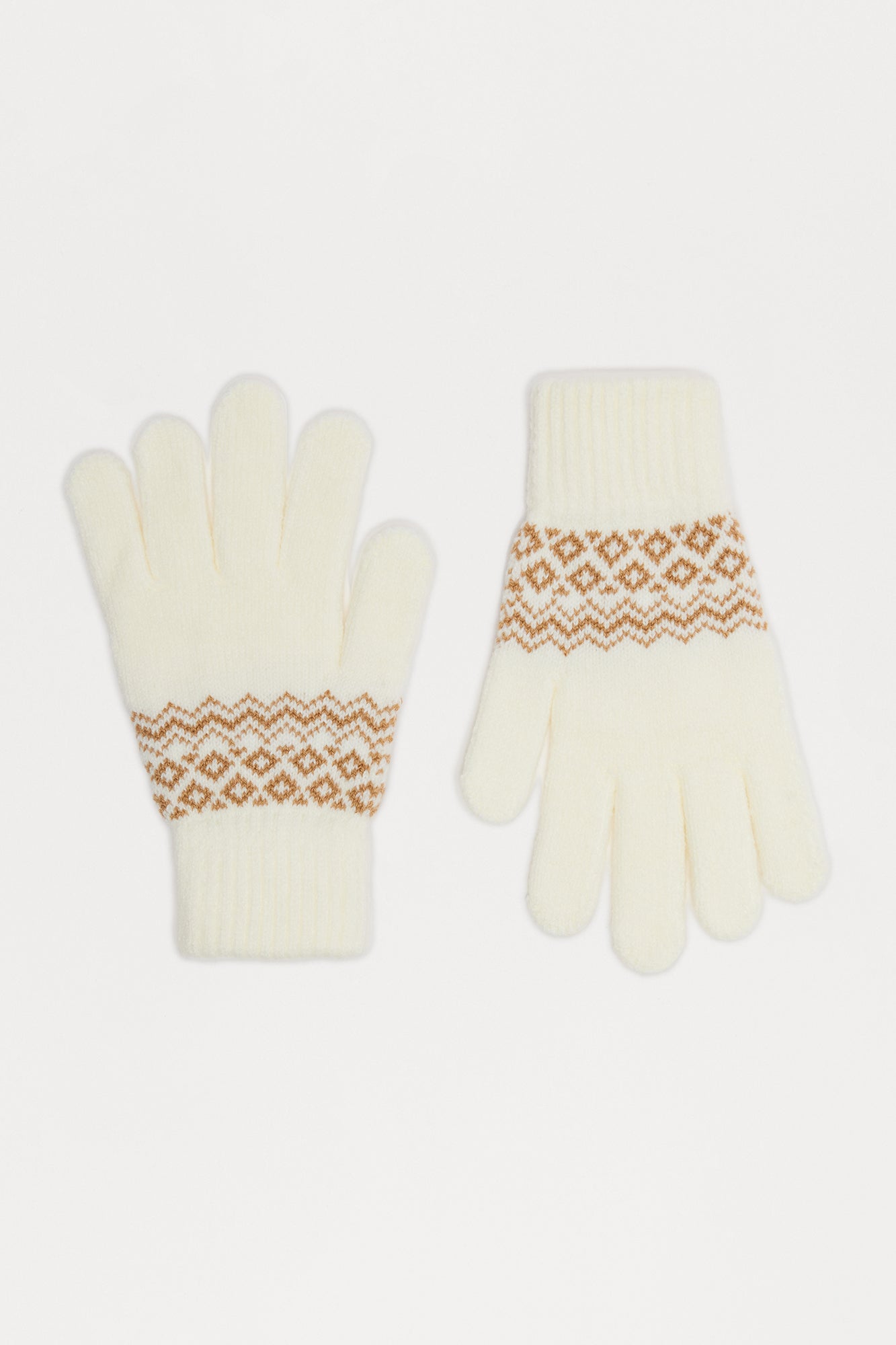 Catching Snowflakes Gloves - Ivory/combo