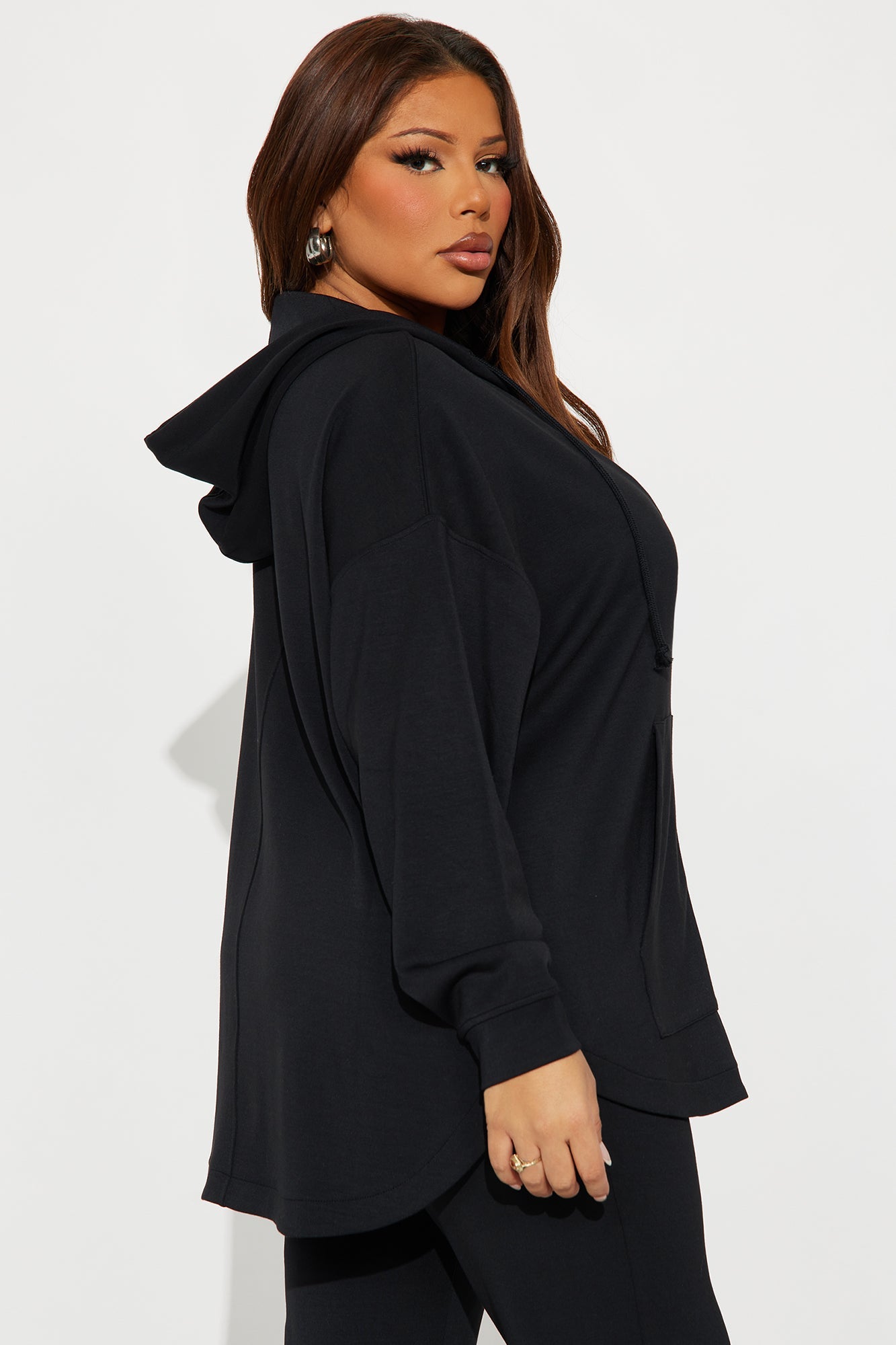 Sarah Ultra Soft Zip Up Hoodie - Black