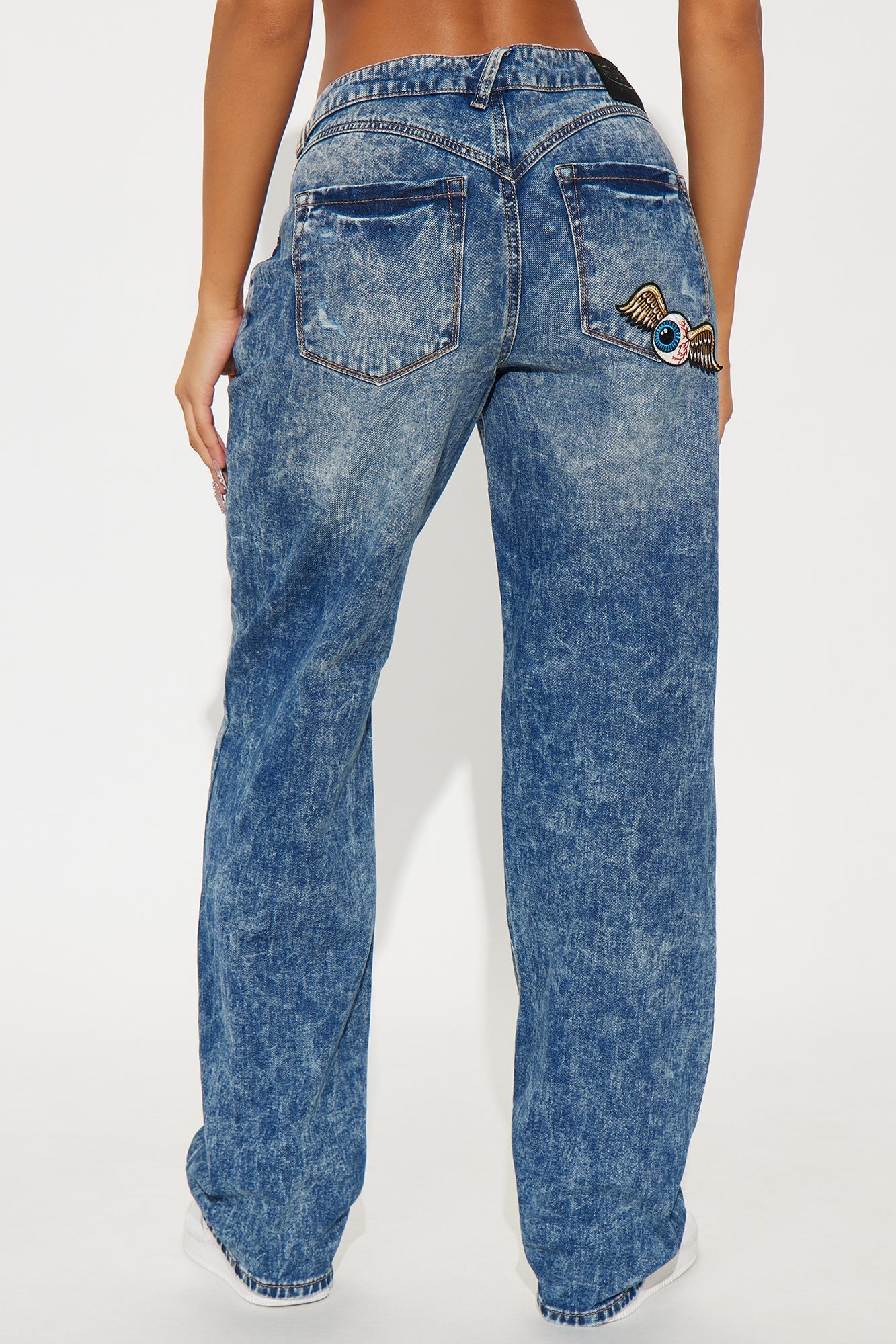 Von Dutch Angel Eyes Straight Leg Jeans - Vintage Wash