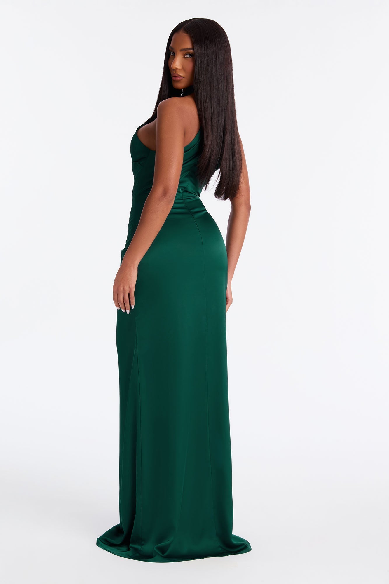 Baby Wink Satin Gown - Hunter