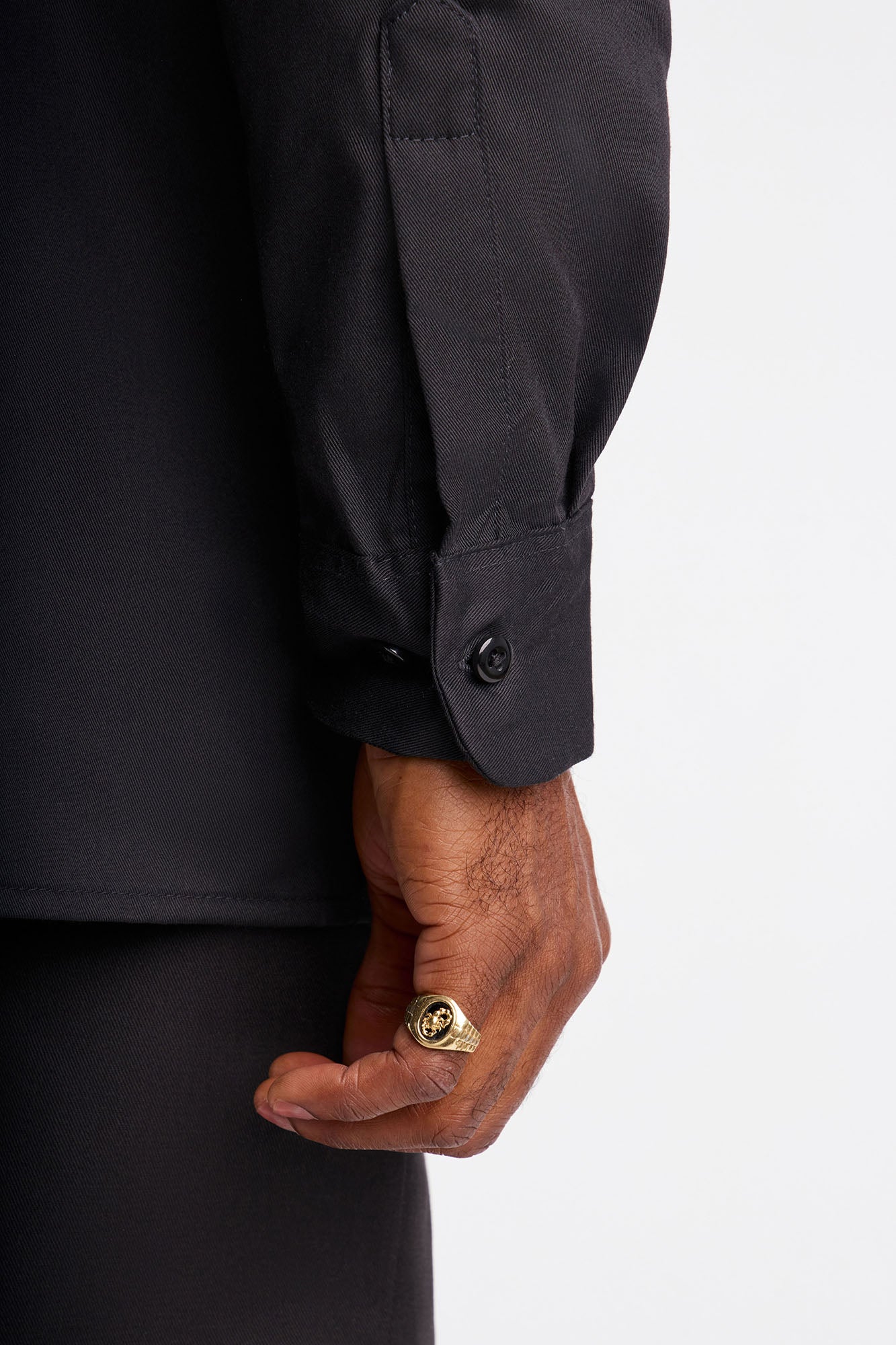 Dickies Twill Long Sleeve Work Shirt - Black