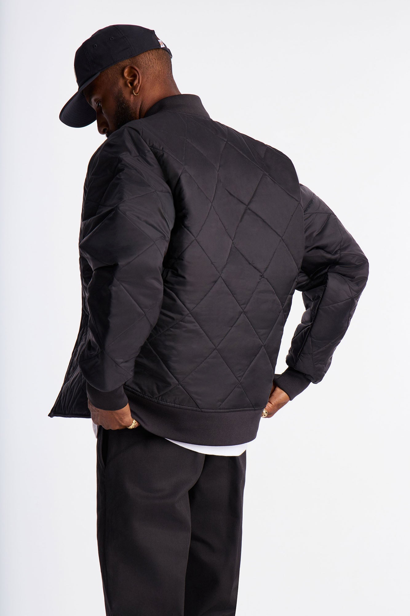 Dickies Nylon Diamond Quilted Jacket - Black