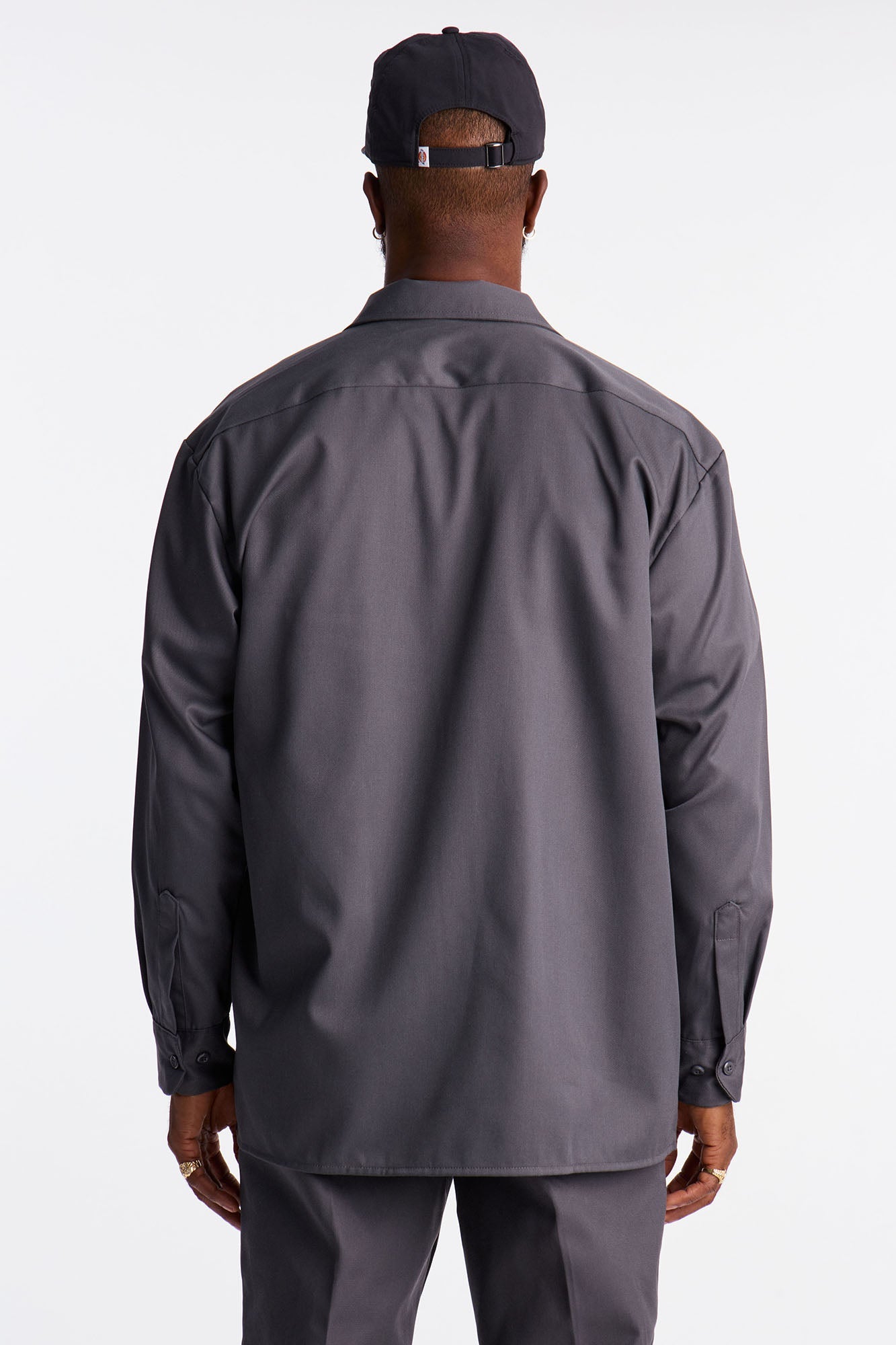 Dickies Twill Long Sleeve Work Shirt - Charcoal