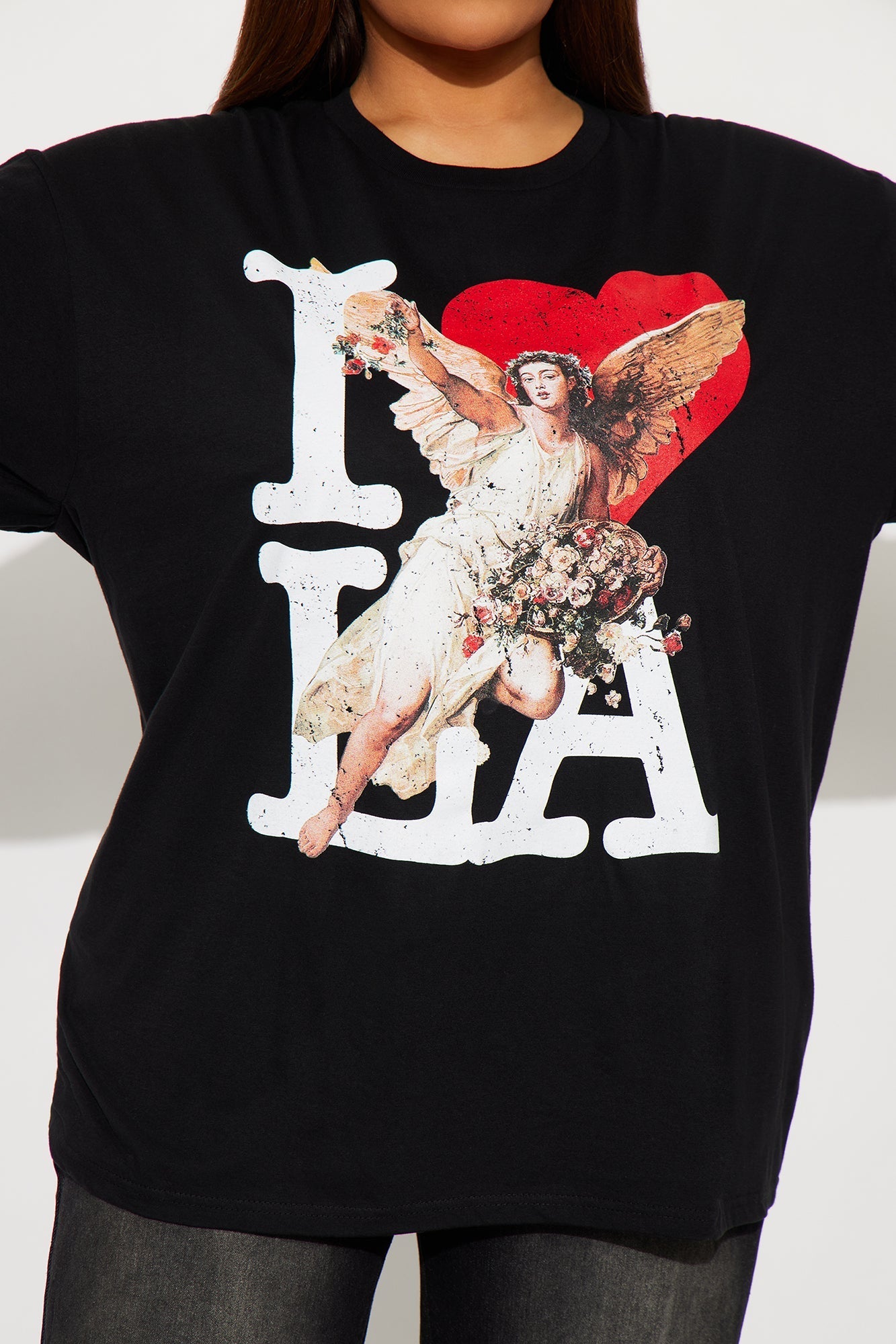 I Love LA Angel Tee - Black