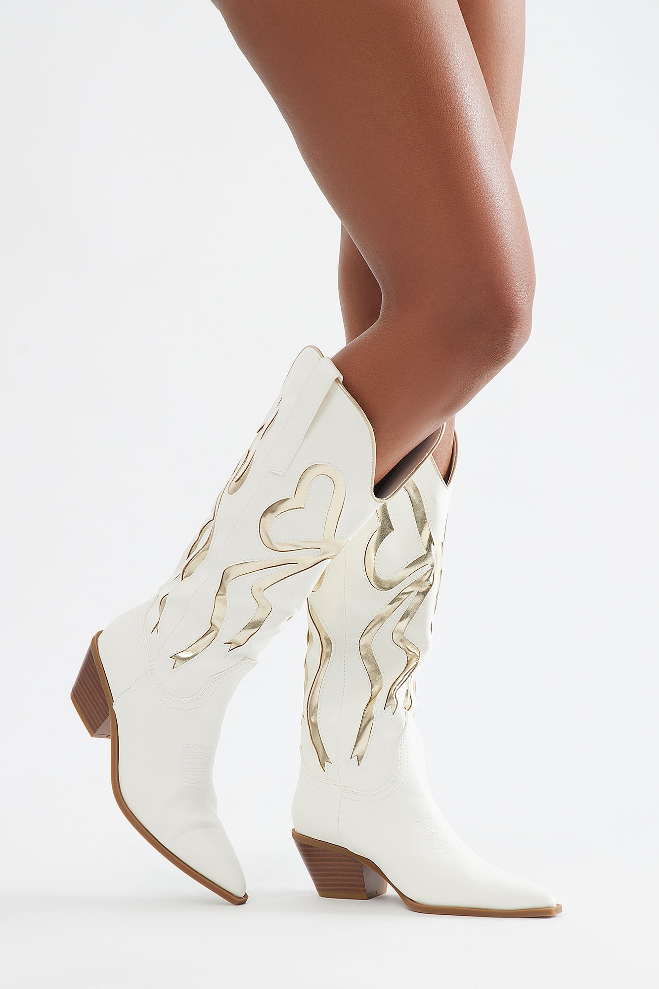 Truett Bow Cowboy Boots - White