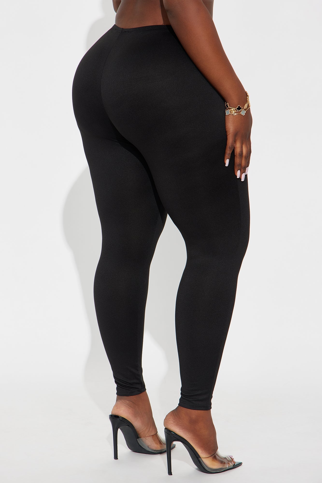 Don't Peek Ruched Asymmetrical Low Rise Legging - Black