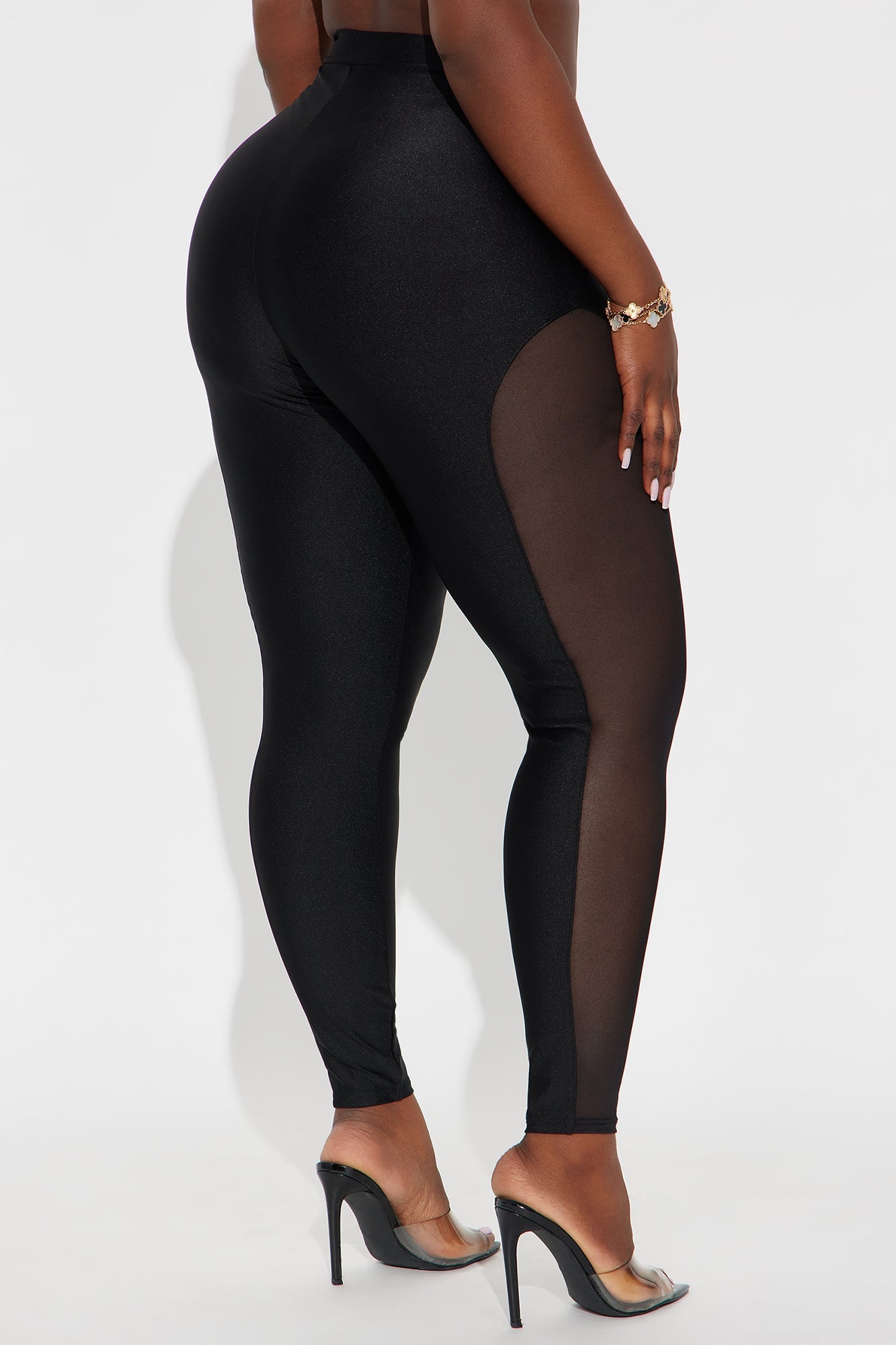 Bea High Rise Mesh Cut Out Legging - Black