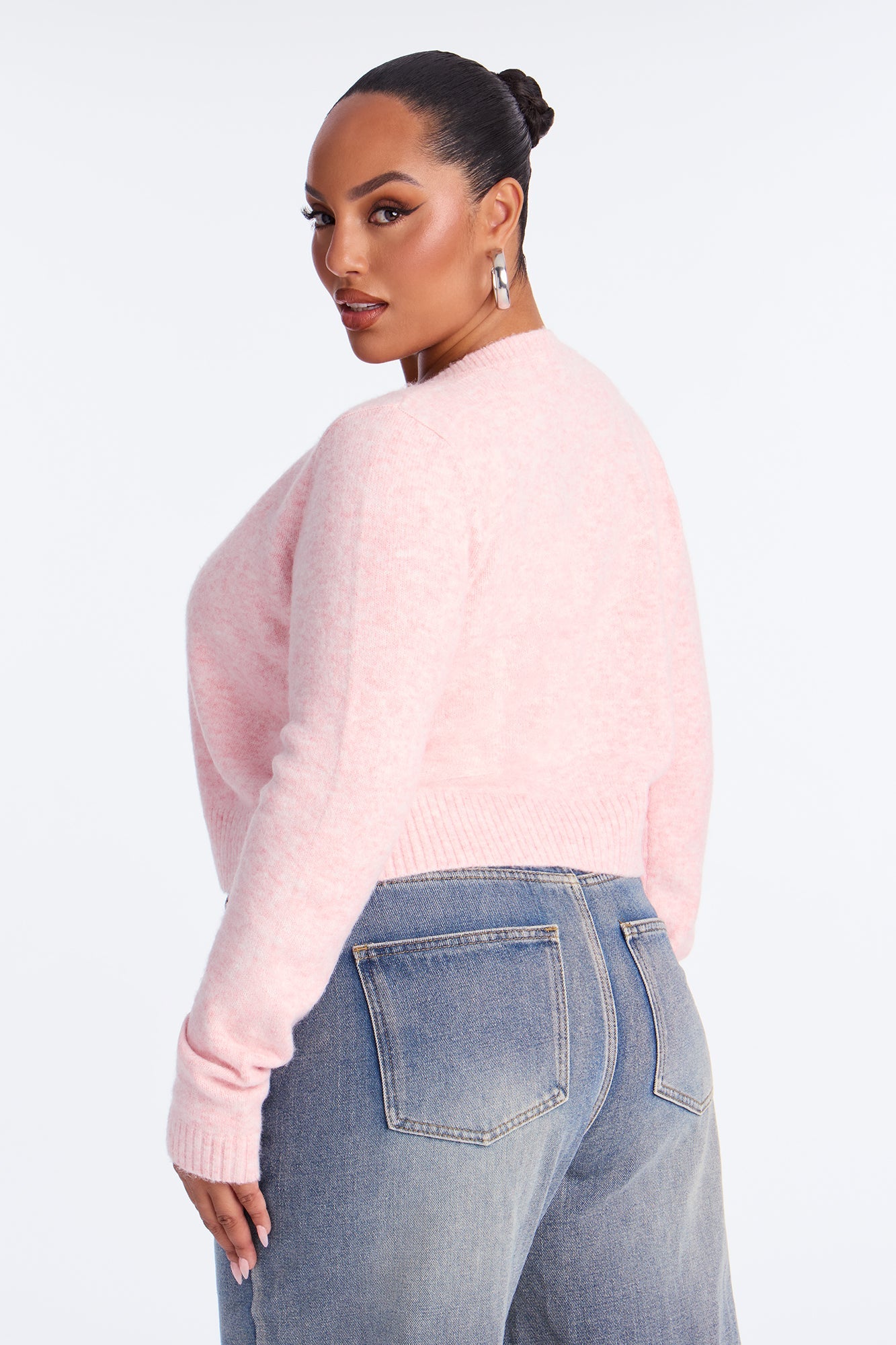 Sweet Sensation Cropped Cardigan - Light Pink