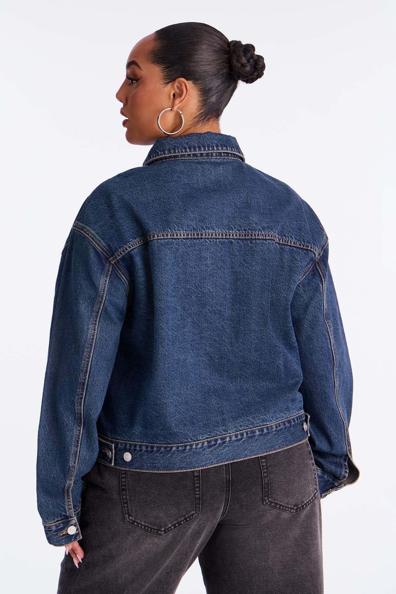 Moving Along Denim Shacket - Dark Wash