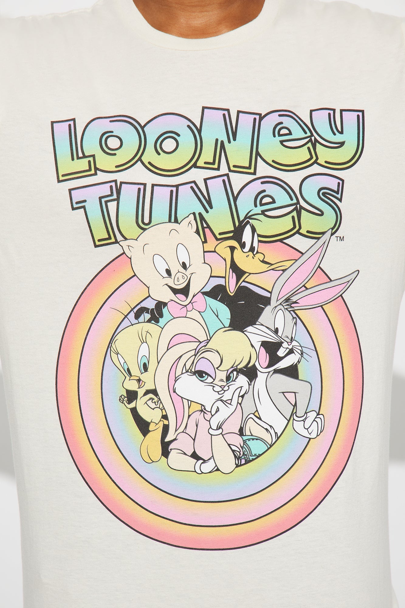Looney Tunes Pop Color Logo Tee - Natural