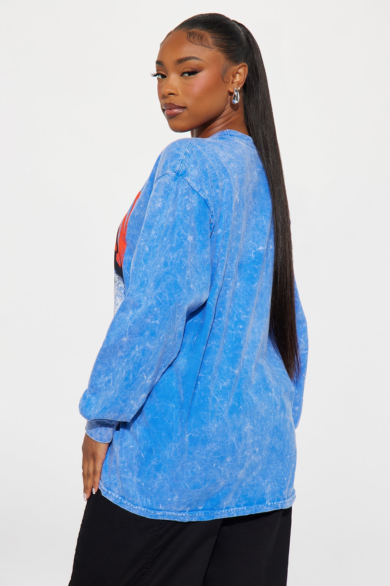 Dennis Rodman Rules Washed Long Sleeve Tee - Blue Wash