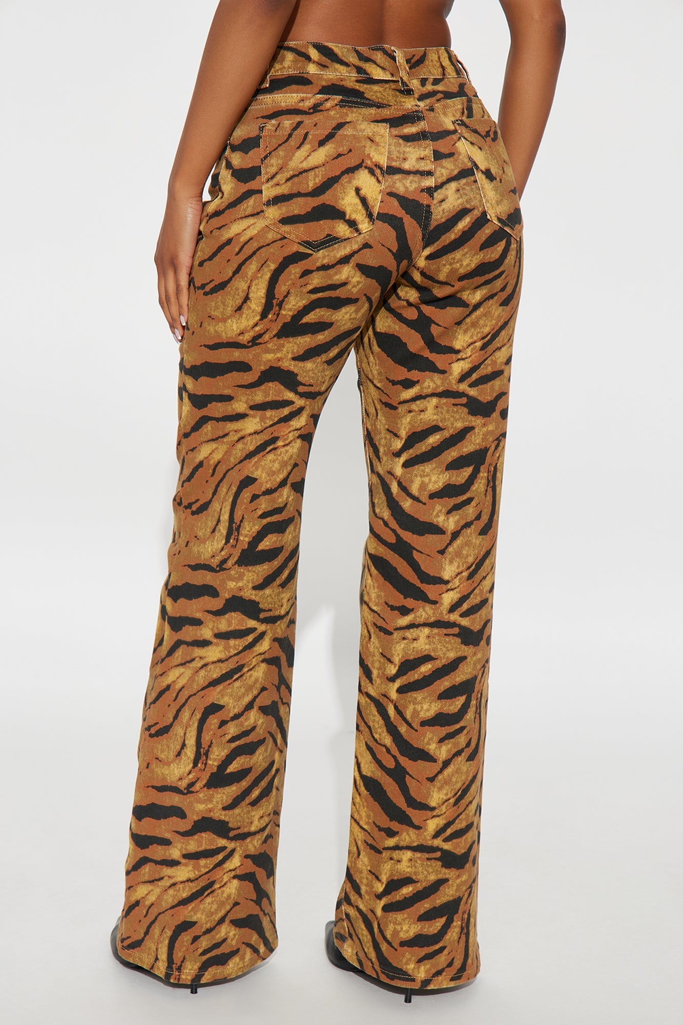 Five Star Safari Wide Leg Jeans - Brown/combo