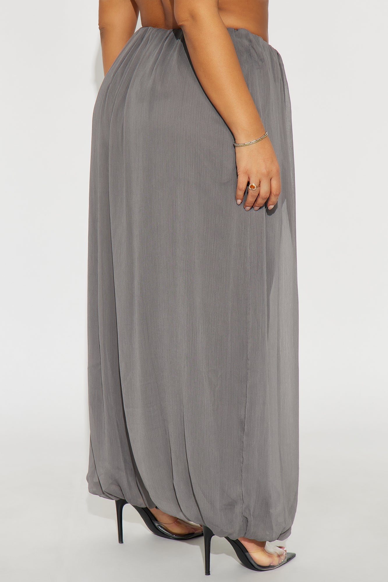 Stella Chiffon Balloon Pants 29″ - Grey