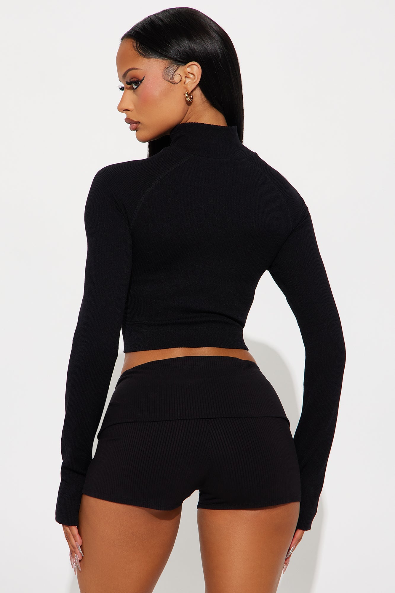 Get Like Me Seamless Top - Black