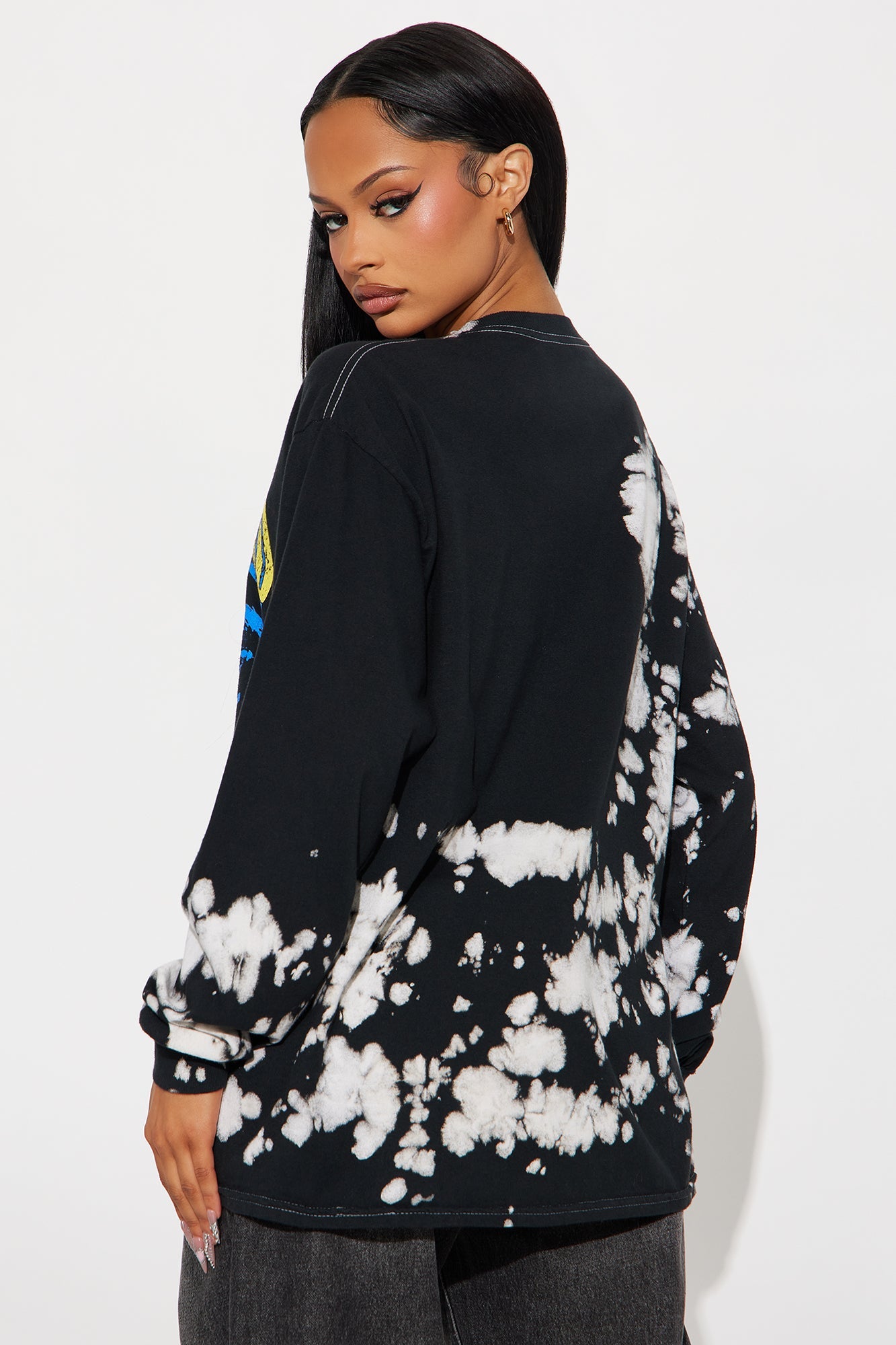 Muhammad Ali Bleach Long Sleeve Tee - Multi Color