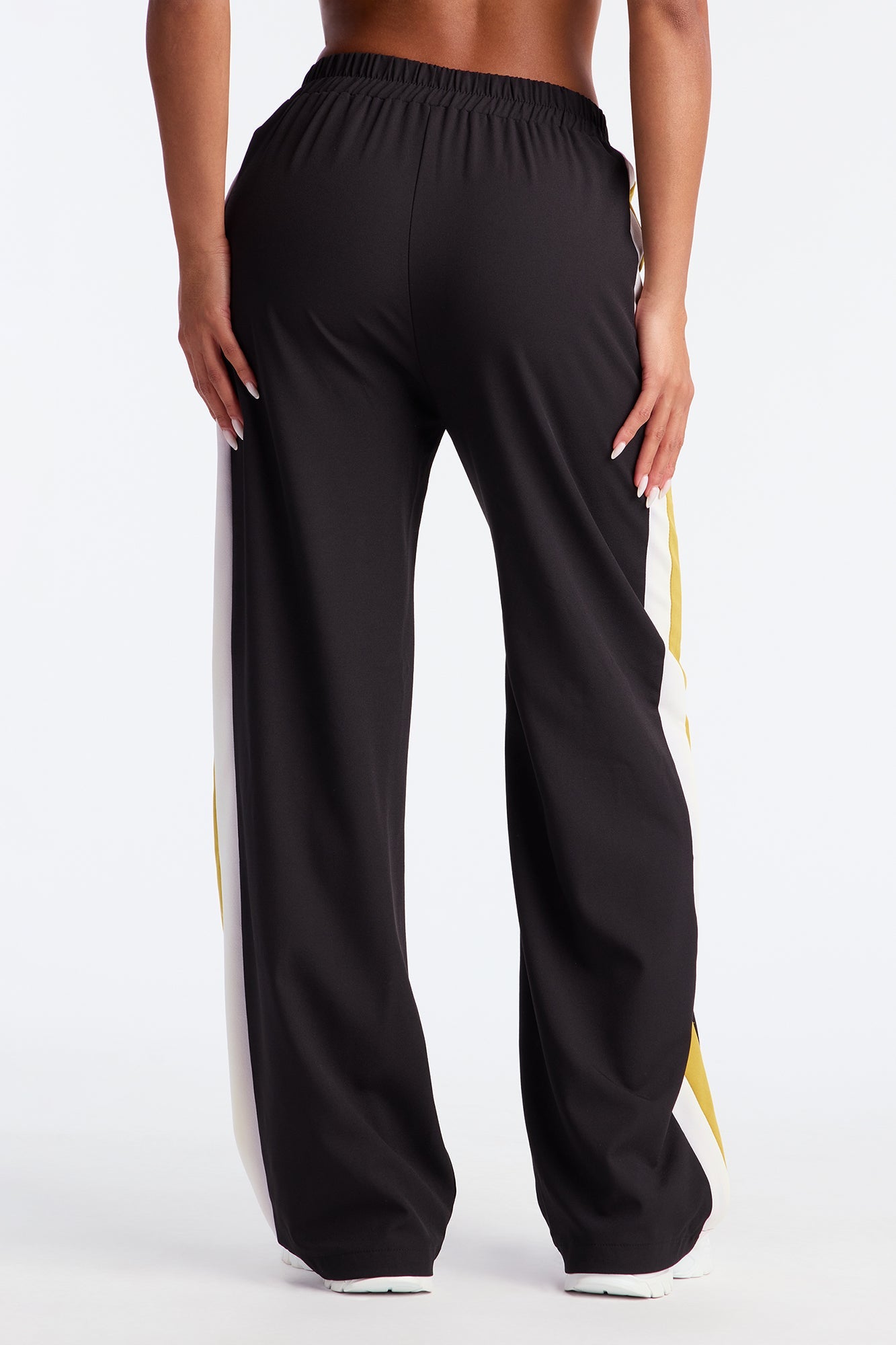 Aubrina Striped Crepe Pant - Black/combo