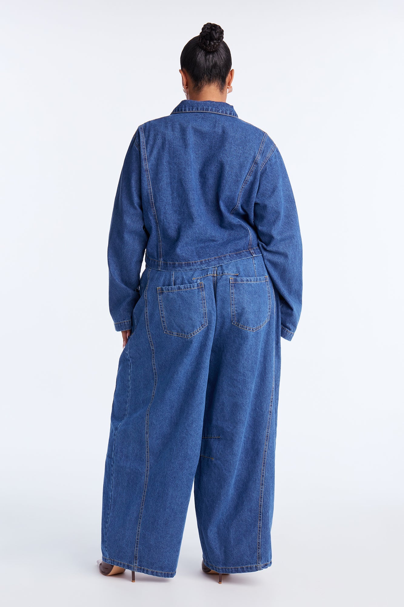 Ryanna Denim Pant Set - Medium Wash